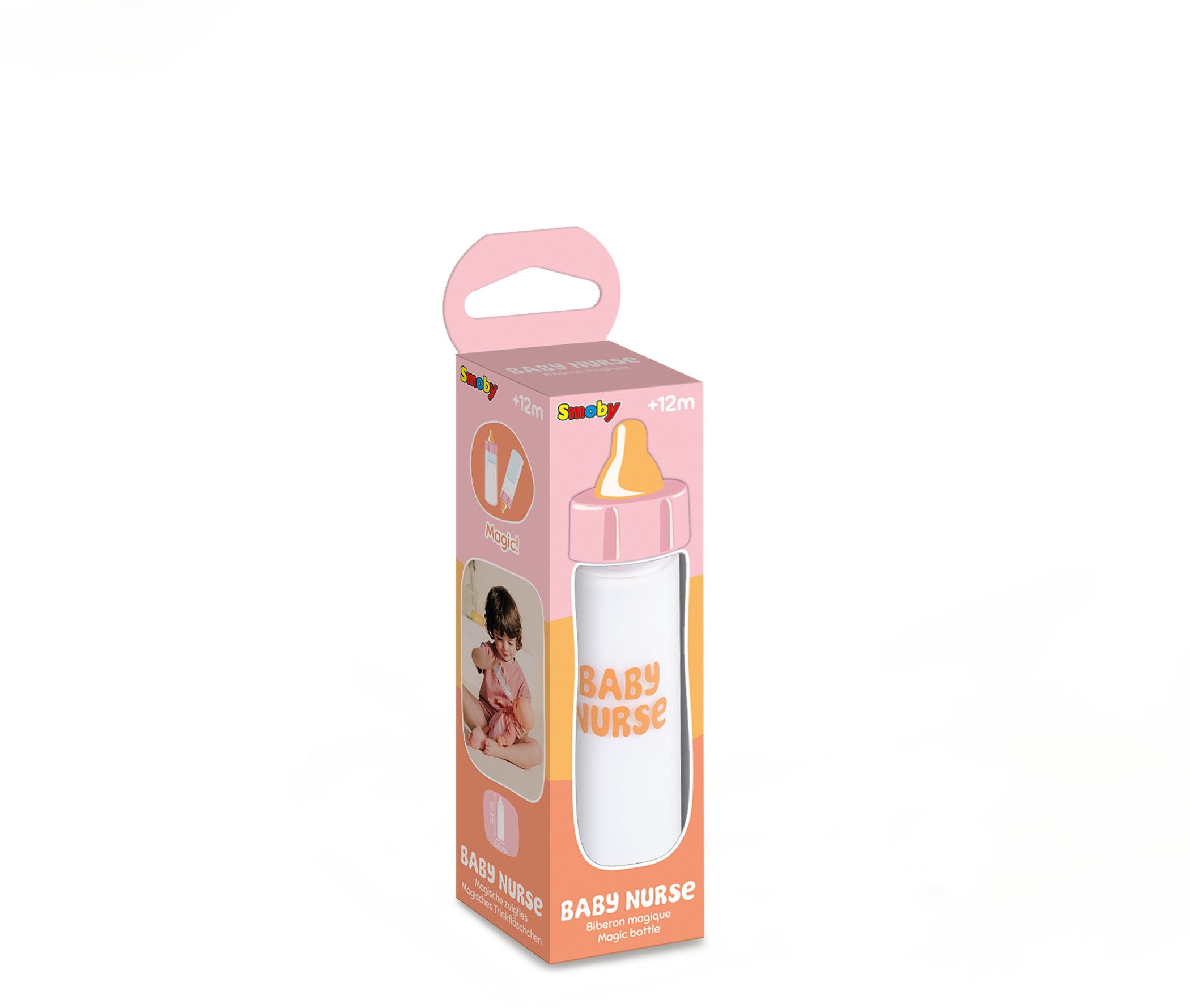 Smoby Puppen Flasche Puppe Zubehör Baby Nurse Magisches Fläschchen 7600220396