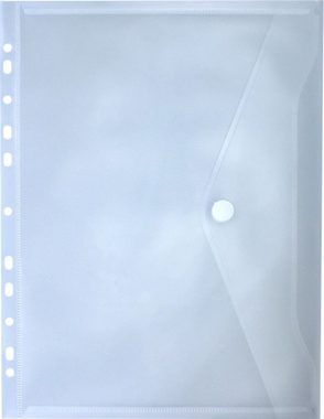 Kranholdt Organisationsmappe Sammelmappen Sichttaschen A4 quer (Packung, 10er-Pack), mit Klettverschluss und Abheftrand, Neutral