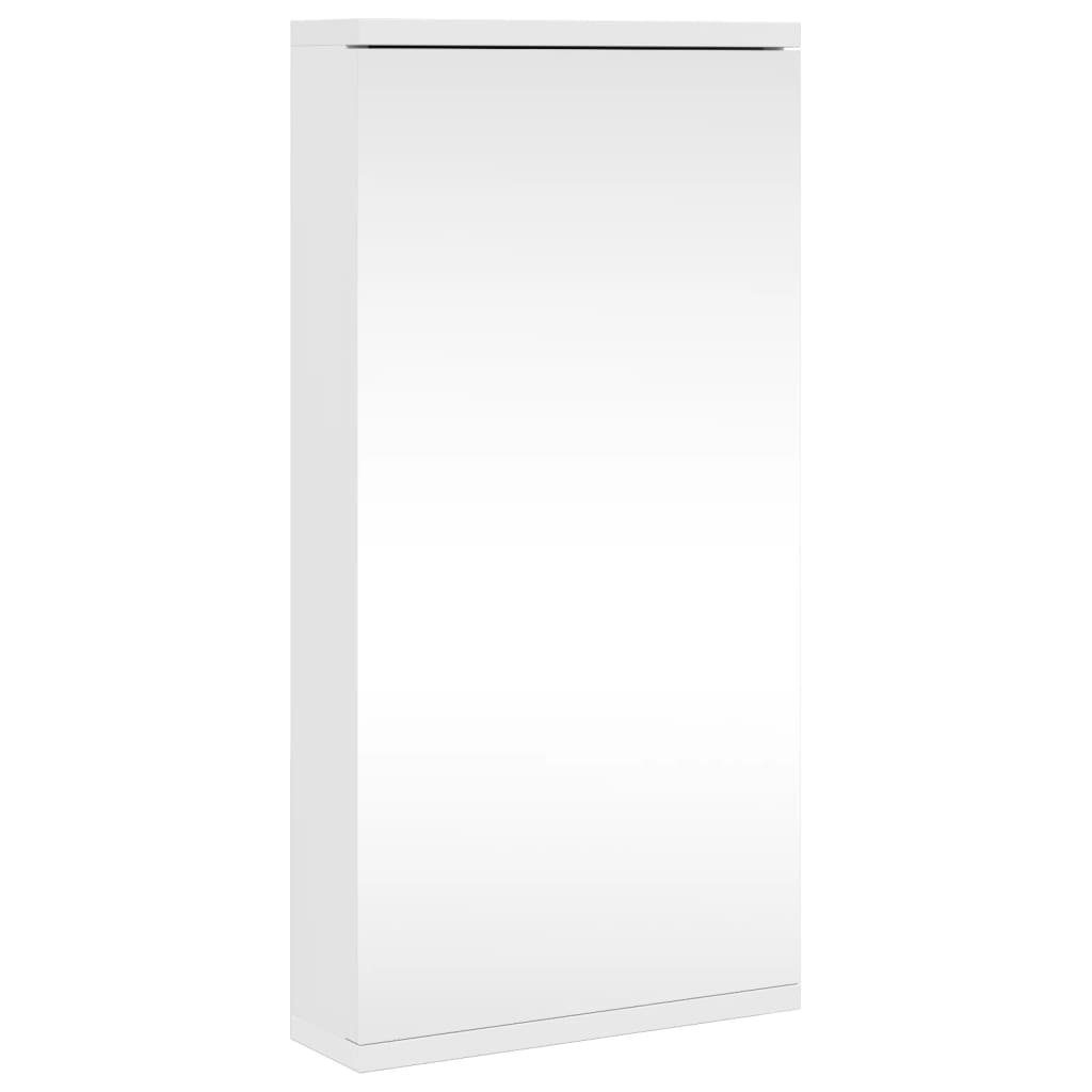 30x24x60 (1-St) Badezimmerspiegelschrank vidaXL cm Eck-Spiegelschrank Weiß