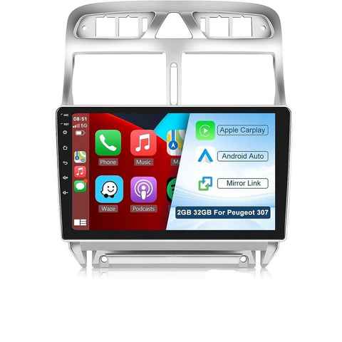 GABITECH für Peugeot 307 9" Android 13 Autoradio Bluetooth Carplay Einbau-Navigationsgerät