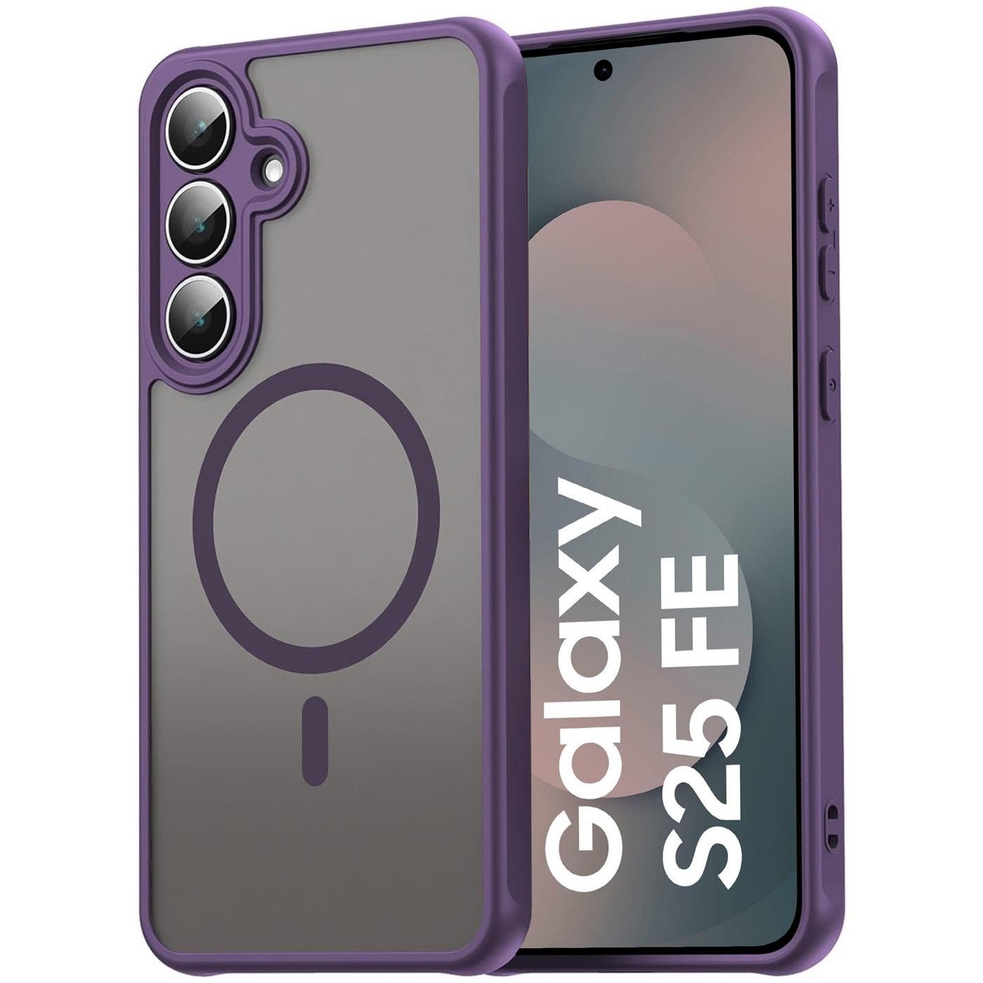 CoolGadget Handyhülle für Samsung Galaxy S25 FE, Kamera Schutz Hülle Silikon Hard Case Schutzhülle für Magsafe Zubehör