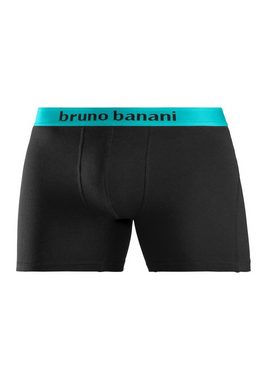 Bruno Banani Langer Boxer Unterhose für Herren (Packung, 4-St) mit auffälligem Logobund