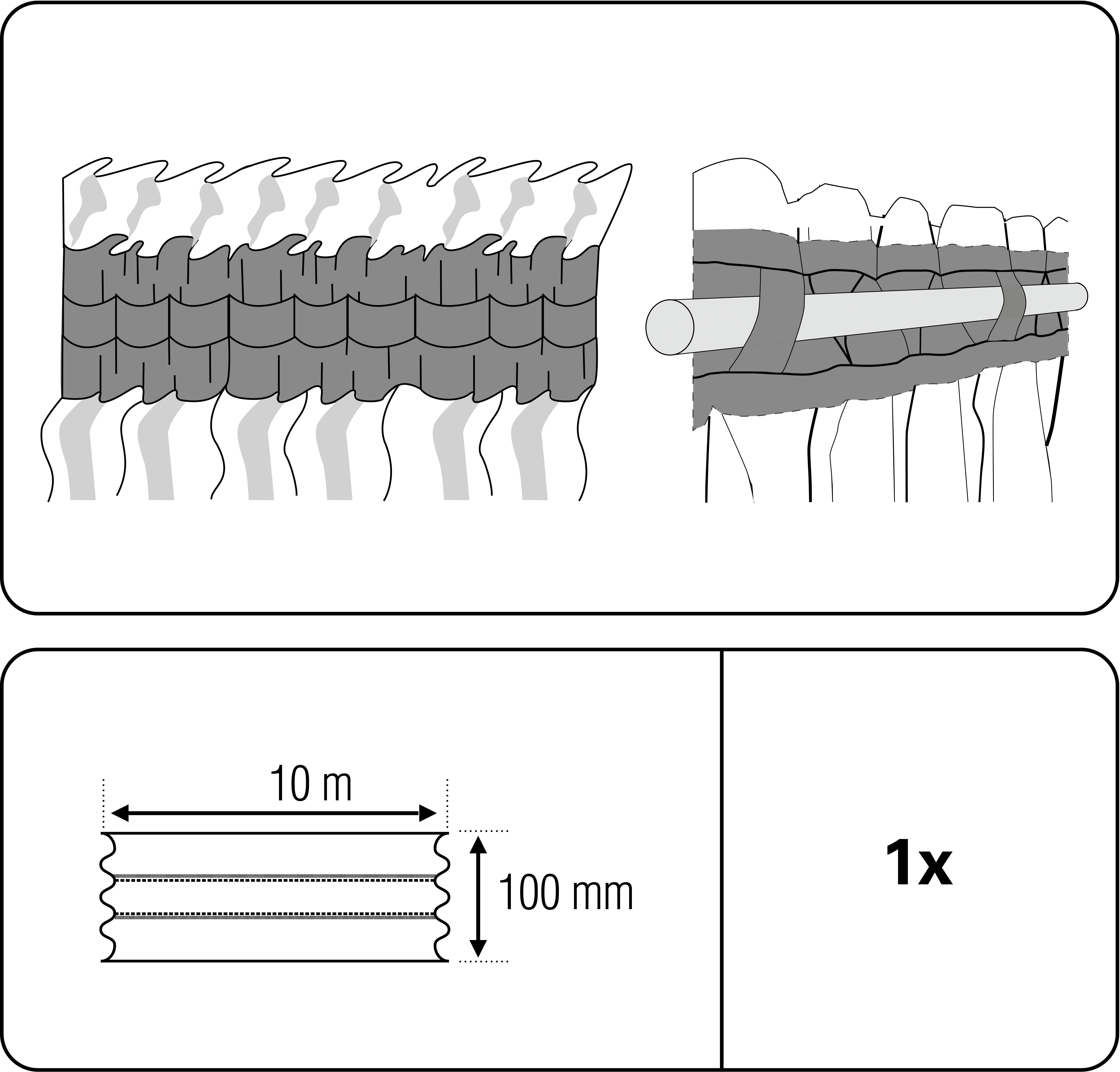 Faltenband Multifunktionales Gardinenband, GARDINIA, Schlaufenfunktion mit verdeckter (1-St)