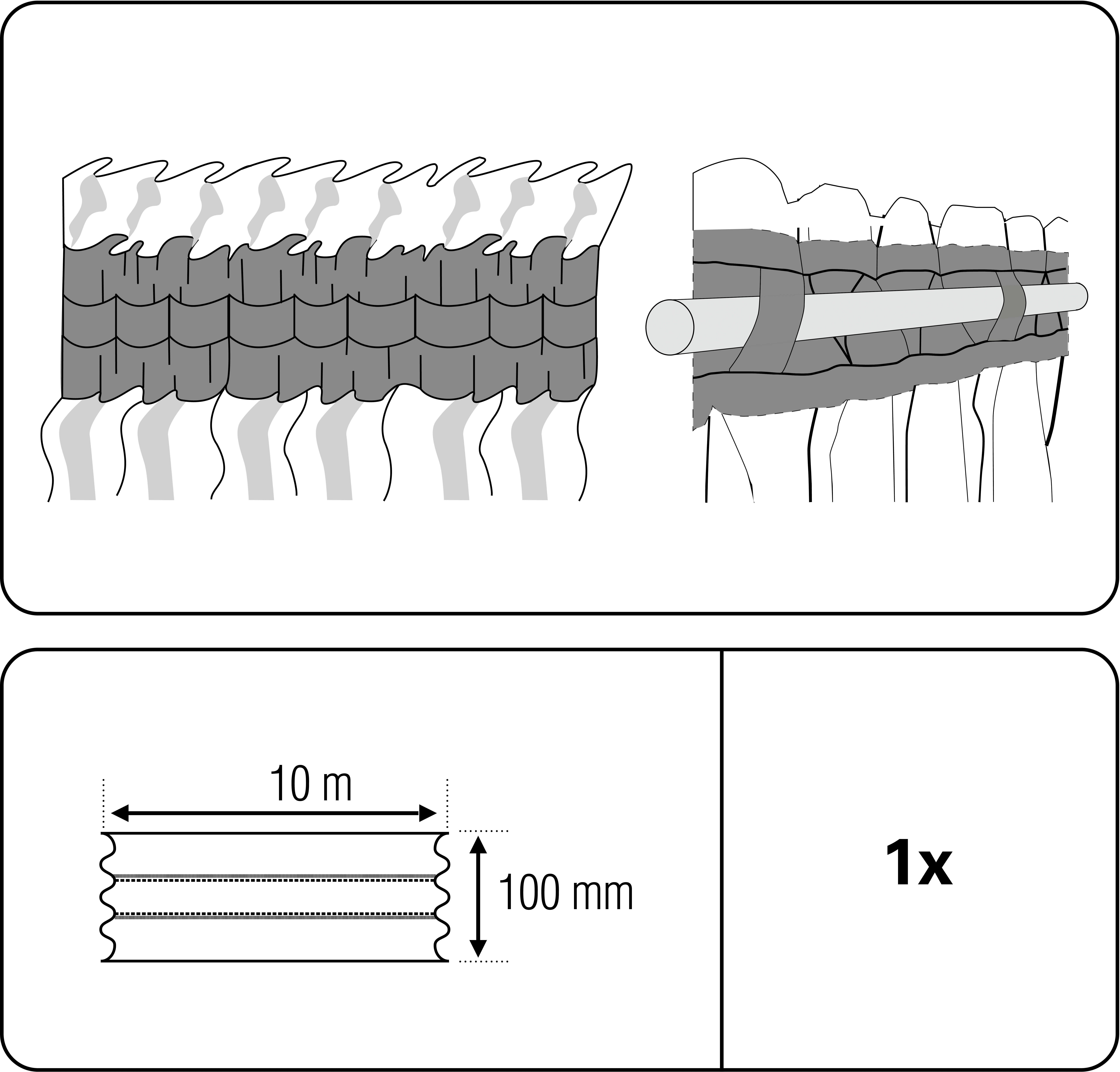 GARDINIA Faltenband Multifunktionales Gardinenband, (1-St), mit verdeckter Schlaufenfunktion – Bild 5 von 5