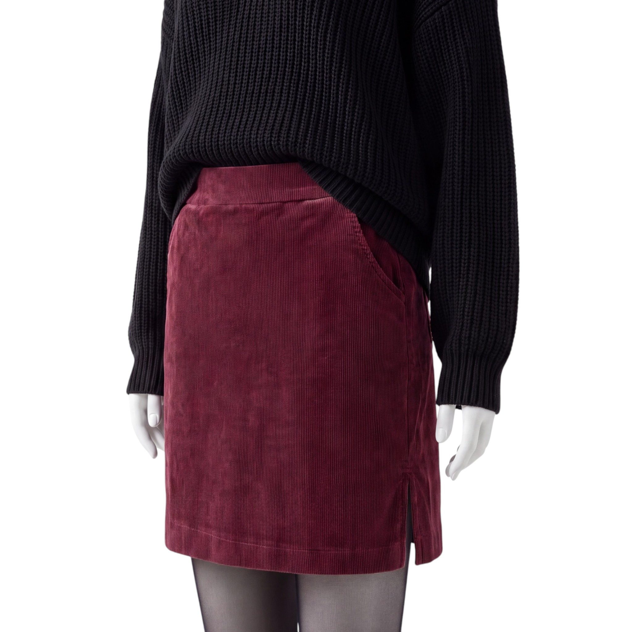 OriginalYou Cordrock Damen Feincordrock mit Integrierter Shorts mit elastischem Bund, in Unifarben – Bild 5 von 5