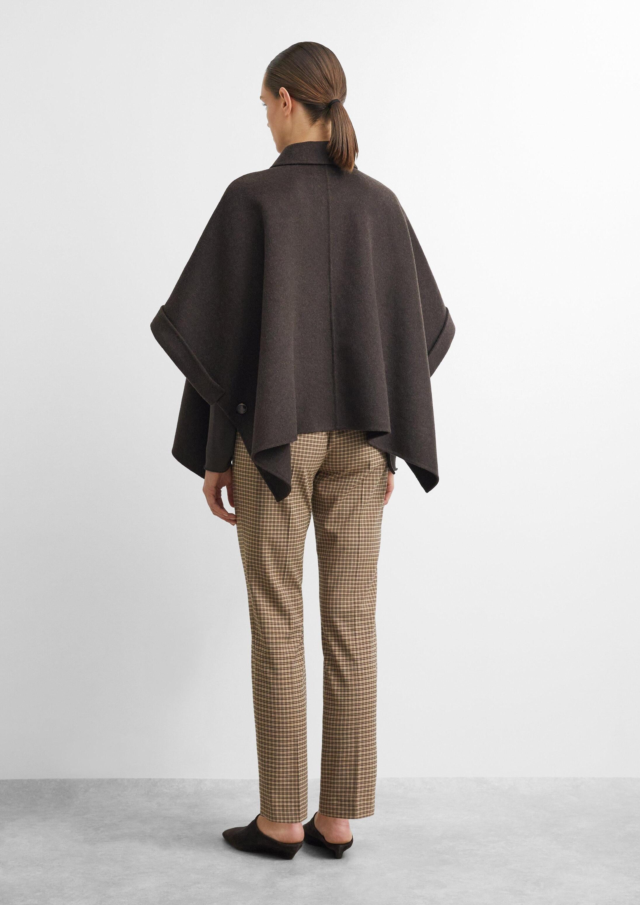 comma Chinos Hose Cigarette Pants mit Karomuster