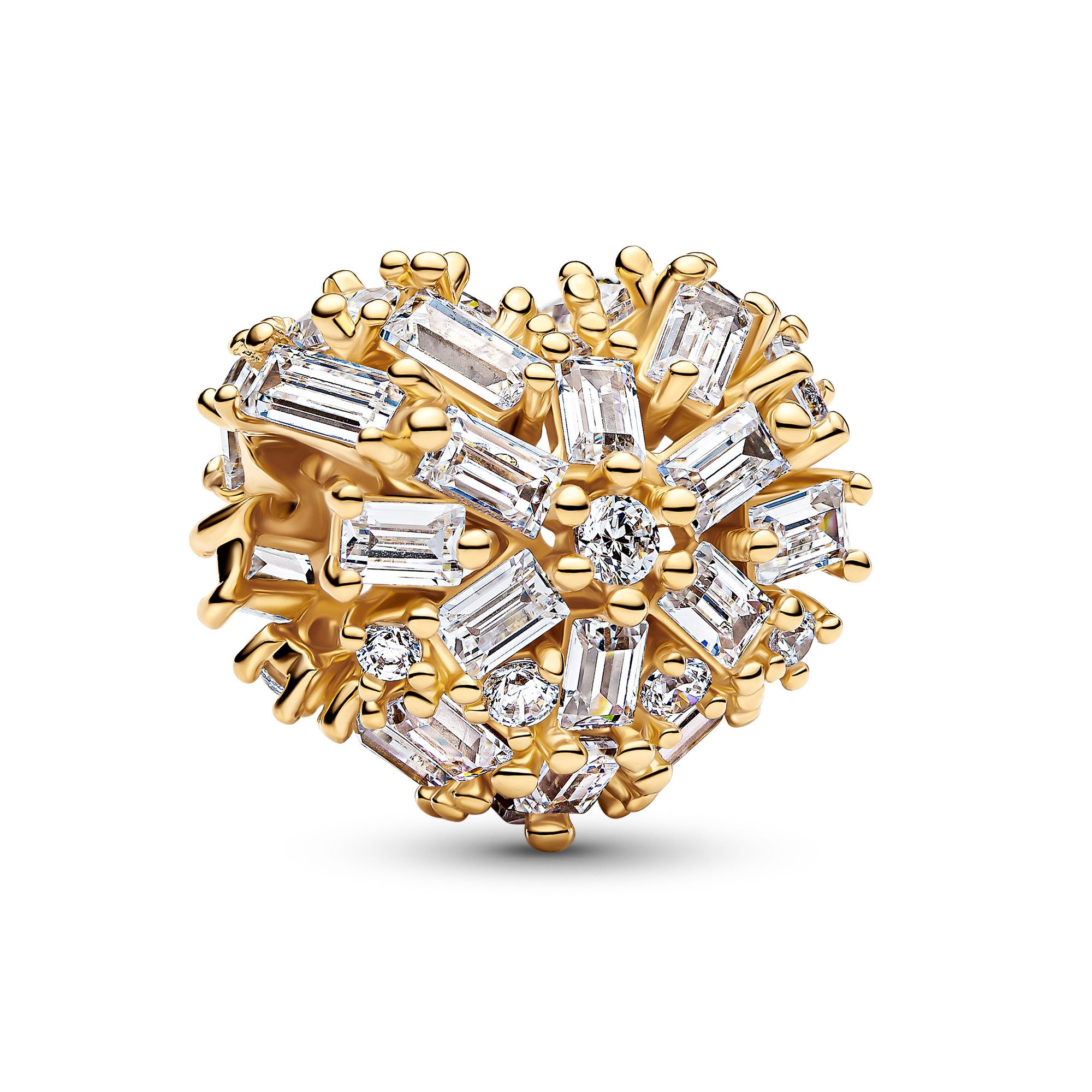 Pandora Bead Charm Goldfarben Funkelndes Herz