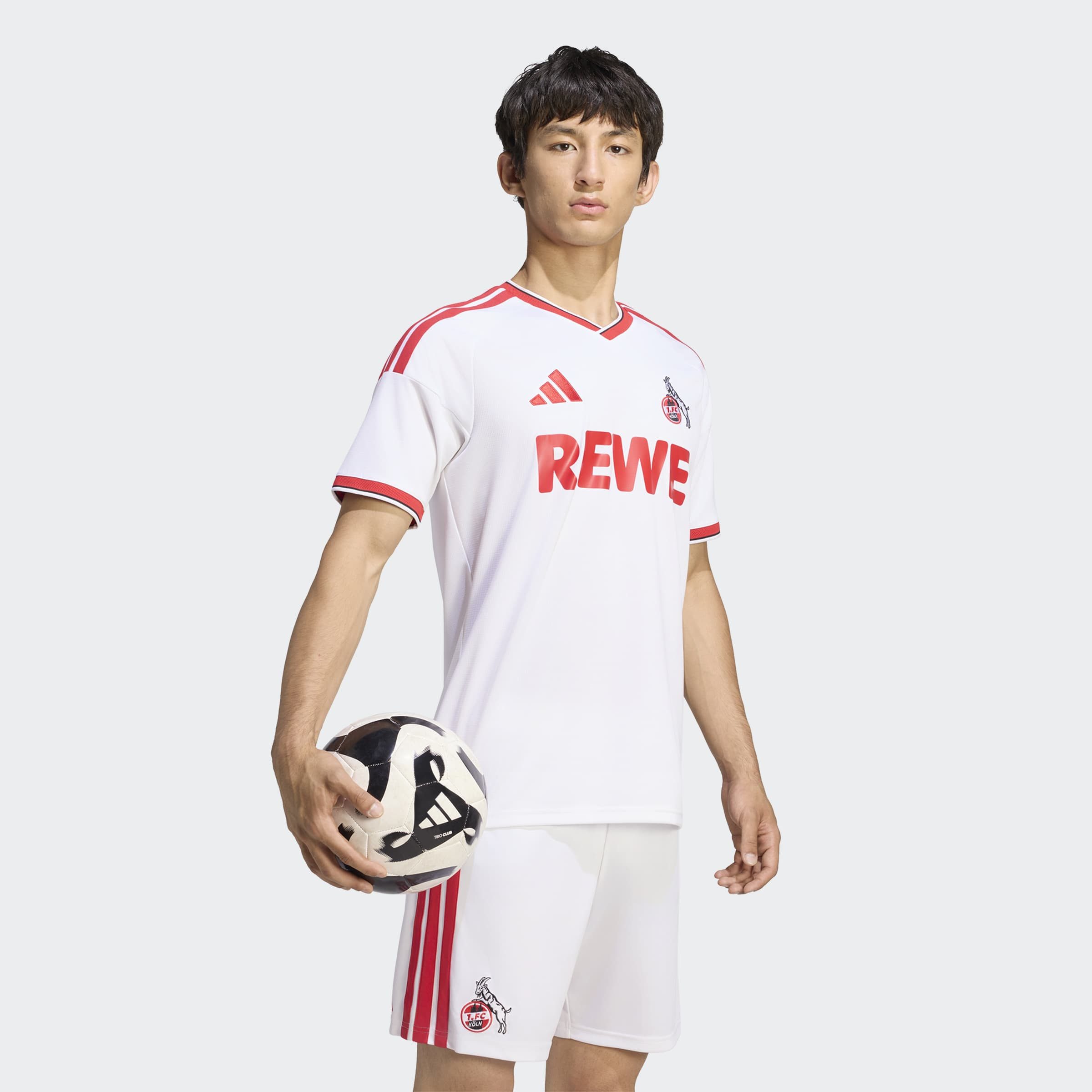 adidas Performance Fußballtrikot 1. FC KÖLN 26/27 HEIMTRIKOT mit Climacool®-Technologie, mit V-Ausschnitt, mit Thermodruck-Detail