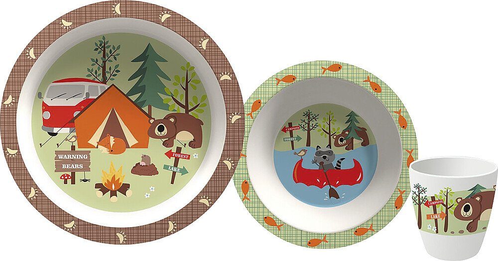 GIMEX Grillbesteck-Set Gimex Kindergeschirrset Adventure 3-tlg.