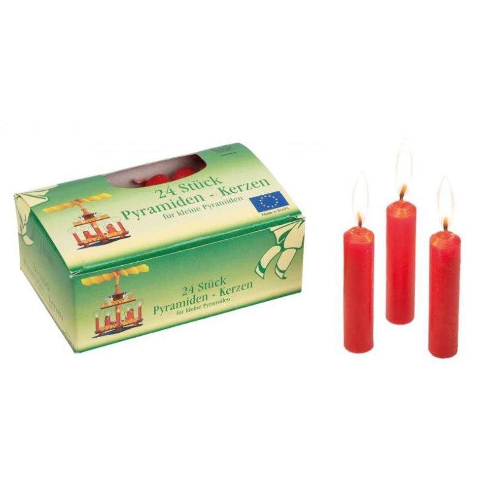Idena Adventskerze Pyramidenkerze, 24er rot 14 x 70 mm Minikerzen Miniaturk günstig online kaufen