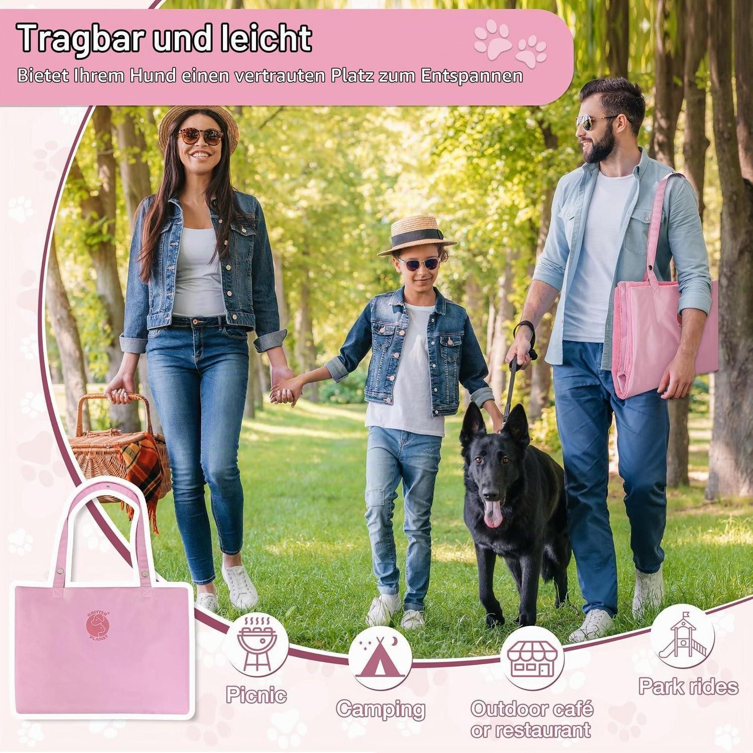 LuxusKollektion Hundematte Hundedecke Outdoor 127x70cm Rosa