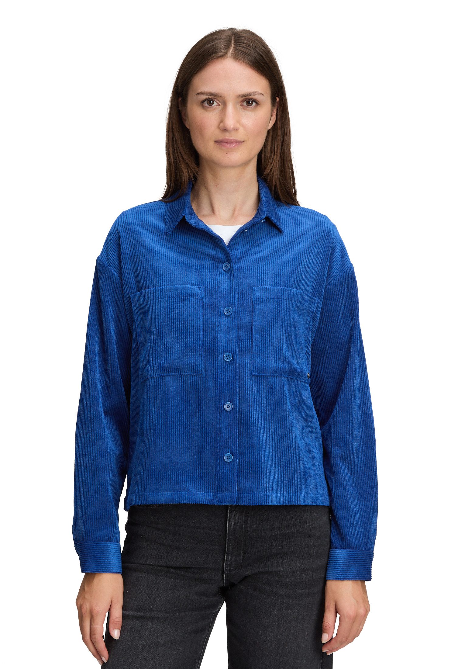 Betty&Co Langarmbluse Damen Overshirt mit Kragen günstig online kaufen