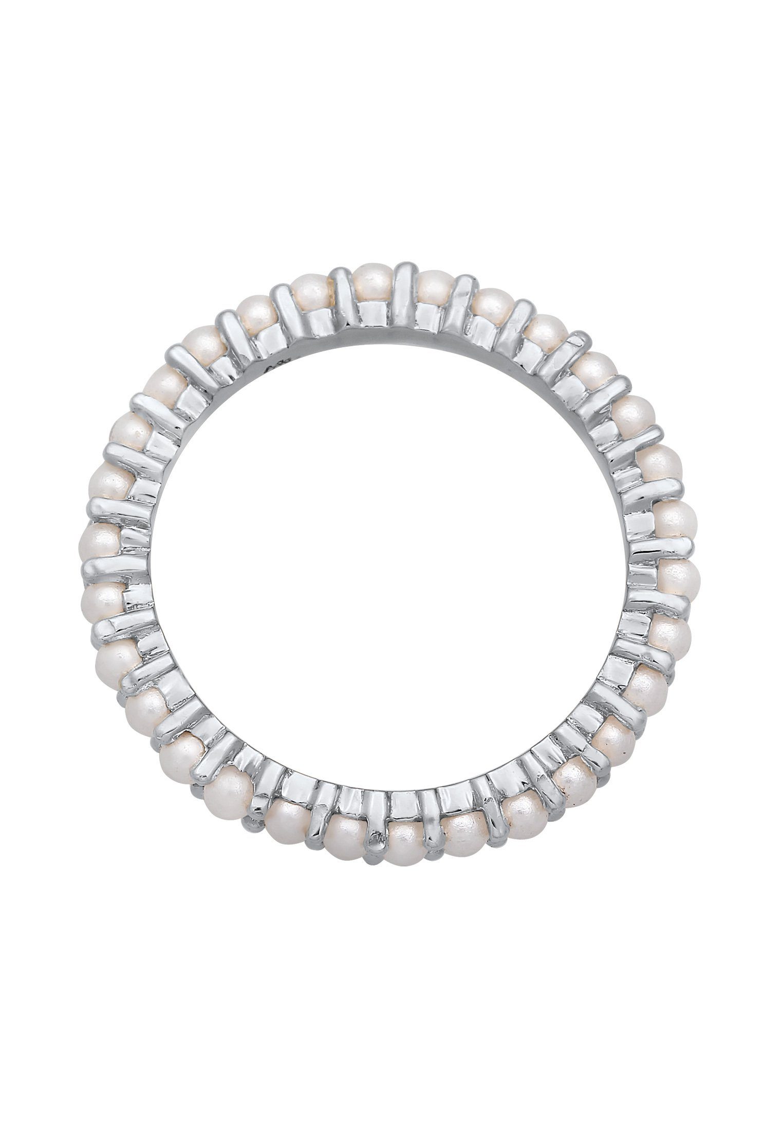 Elli Perlenring Bandring Memoire Glasperle 925 Sterling Silber