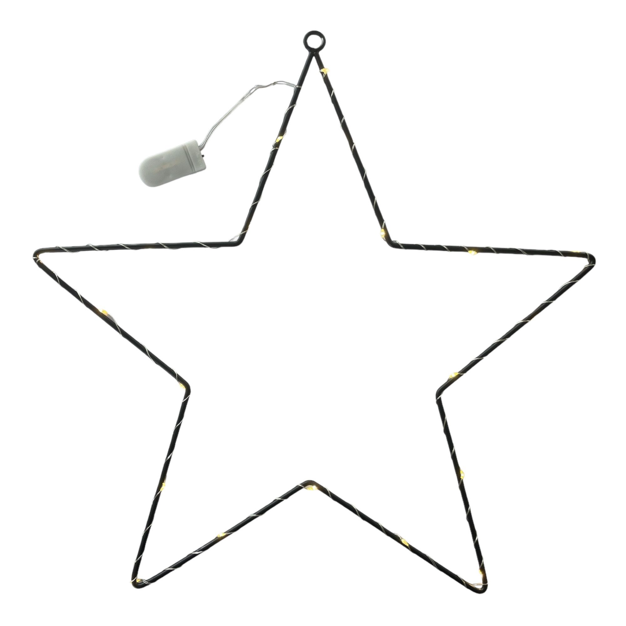 Dragimex Dekoobjekt LED-STERN, Metallstern, Weihnachtsdeko SCHWARZ Ø 45cm