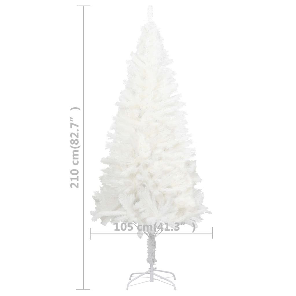 210 cm Nadeln Weiß Weihnachtsbaum Naturgetreue Künstlicher furnicato