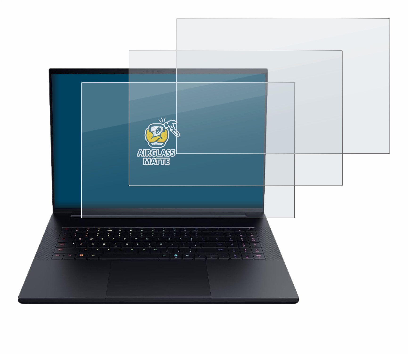 BROTECT Displayschutzglas Folie für Razer Blade 18 2025, 3 Stück, Schutzfolie Glas Panzer Display Schutz matt