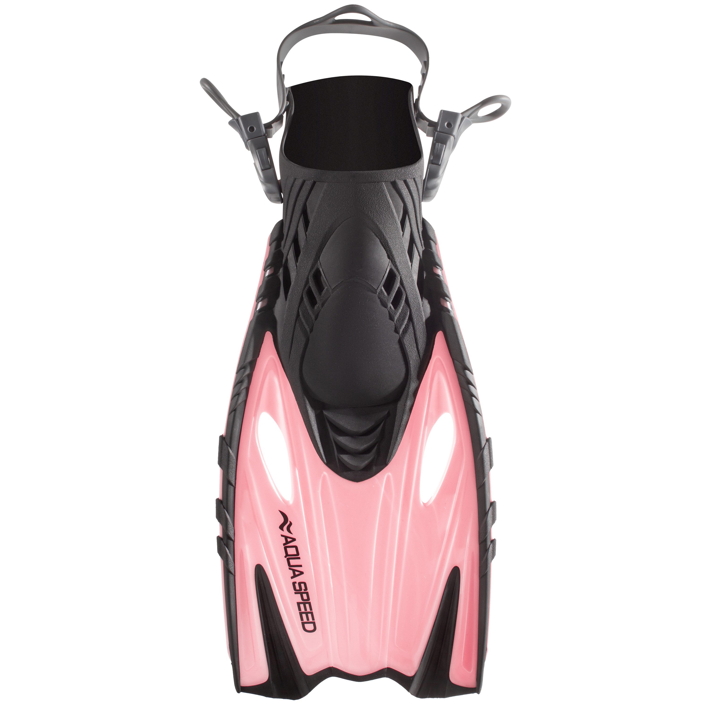 Aqua Speed Flosse BOUNTY bequeme Kinder Flossen Kurzflossen verstellbar 27-31 32-37, leichte, kurze und anpassbare Kinder-Flossen, offene Fusstasche
