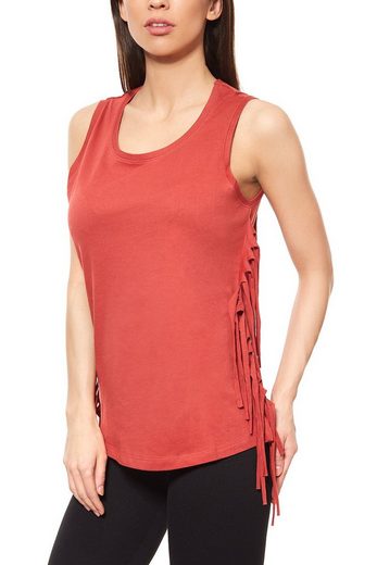 Aniston by BAUR Shirttop »Aniston Shirt Damen Top Rot mit Fransen«