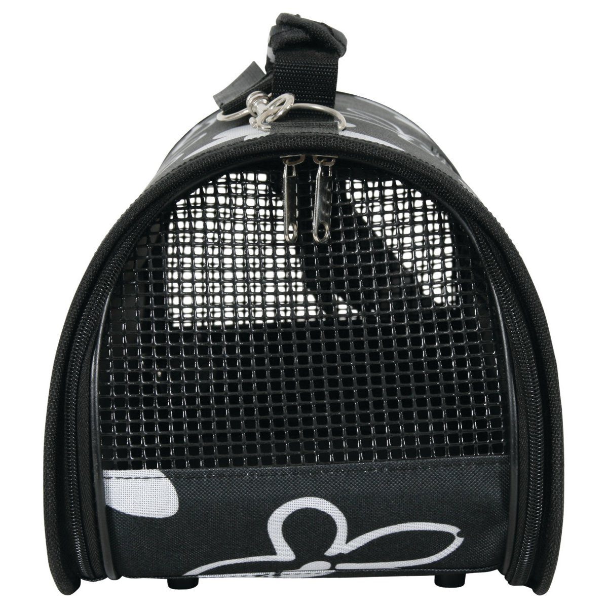 Zolux Tierreisekorb Transportkorb Flower - schwarz - S
