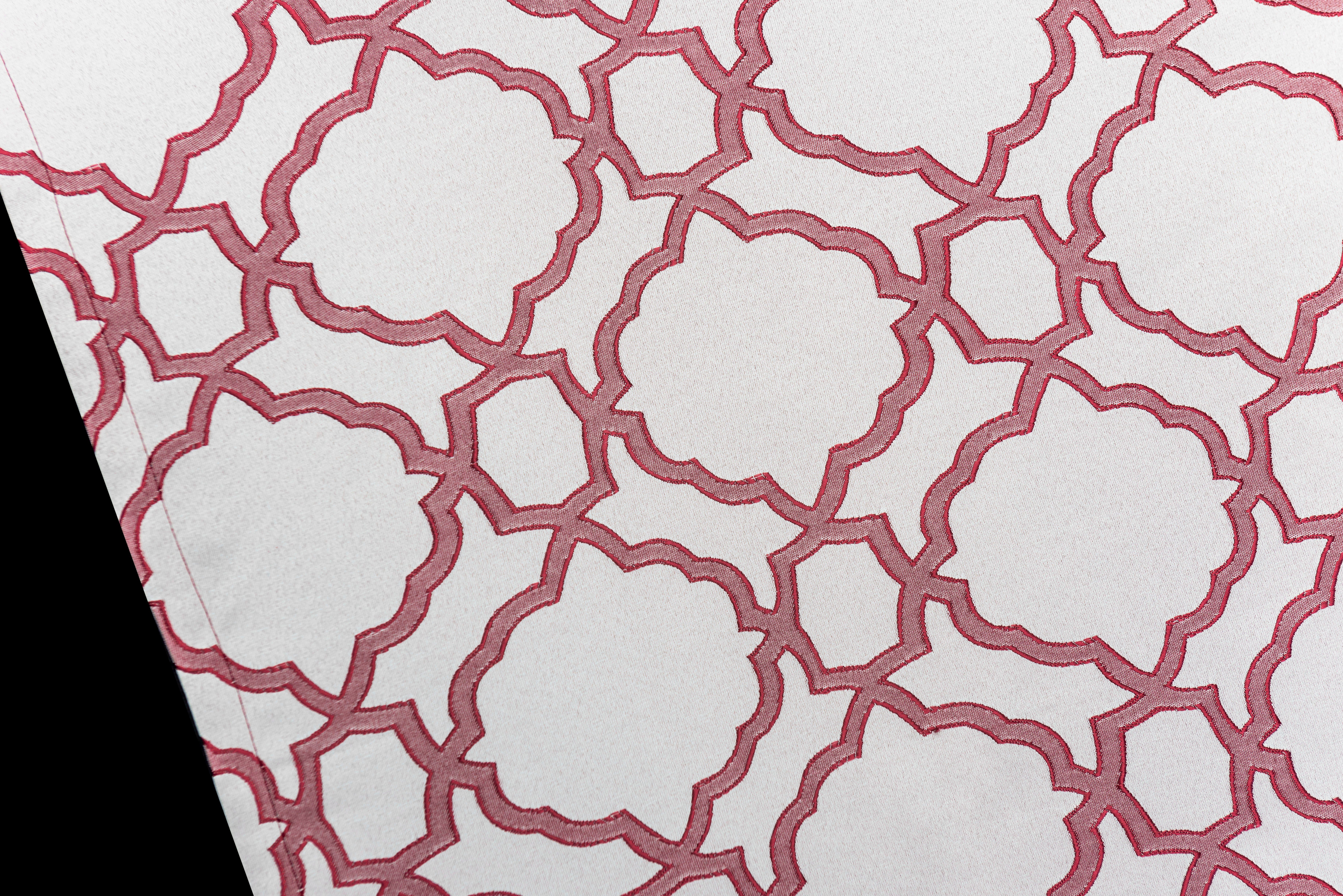 Vorhang Corin, St), verschiedene Leonique, (1 cream/rot blickdicht, blickdicht, Größen Multifunktionsband