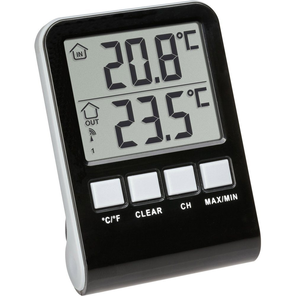 Hygrometer TFA Dostmann Palma Poolthermometer Schwarz 30.3067.10