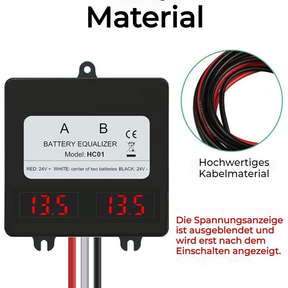 PRIISF Batterie Equalizer Akku Protect Batterie Balancer Ladungsausgleicher Autobatterie-Ladegerät (für Blei-Säure-Lithium-Batterie, AGM-Bleiakkus, Gel, Solarladesystem, 5A Ausgleichslader 24/36/48/60V für Solar System,Auto,Elektrofahrzeuge)
