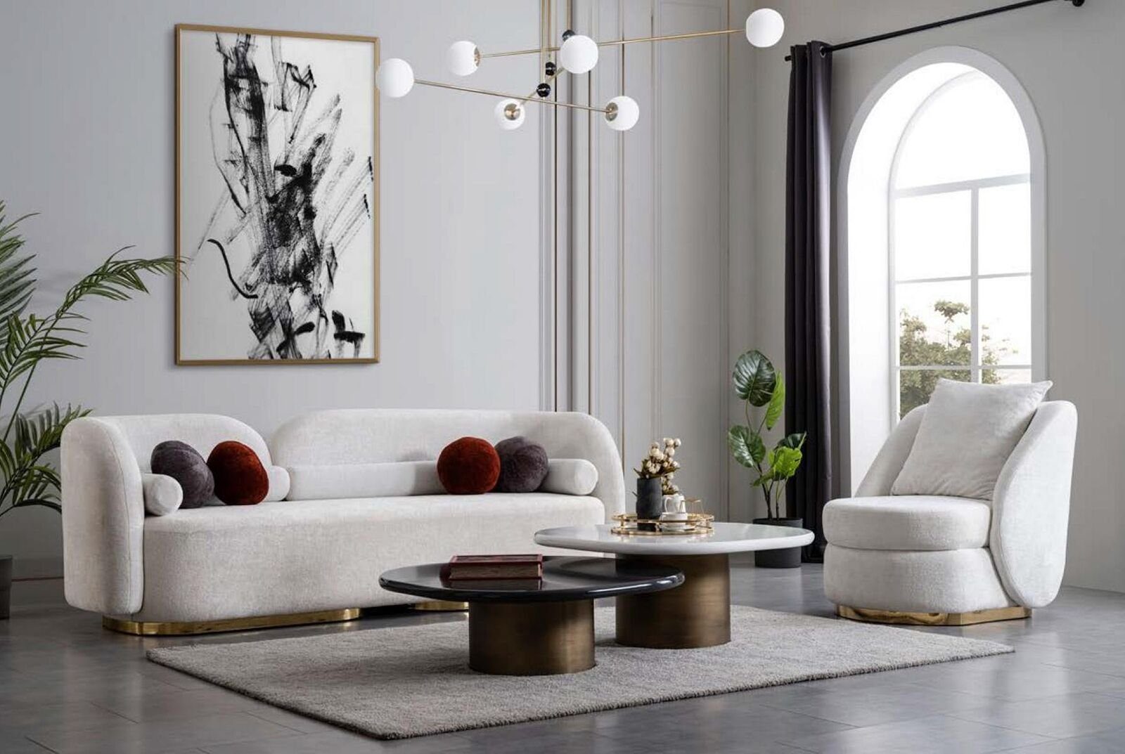 JVmoebel WohnzimmerSet, Luxus Sitzmöbel Wohnzimmer Garnitur 3+1