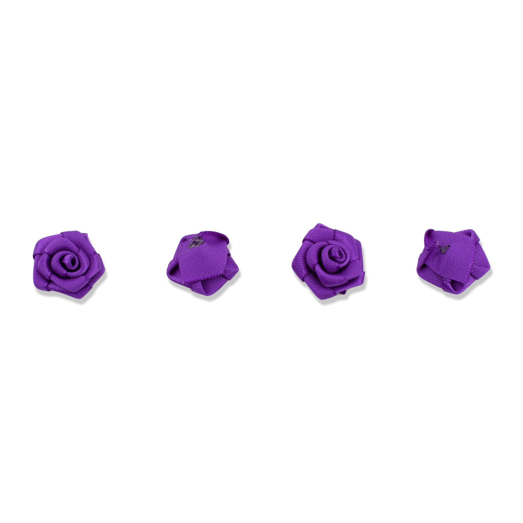 Creativery Streudeko, Satinrosen 2cm zum Basteln & Aufnähen 20 Stück Lila