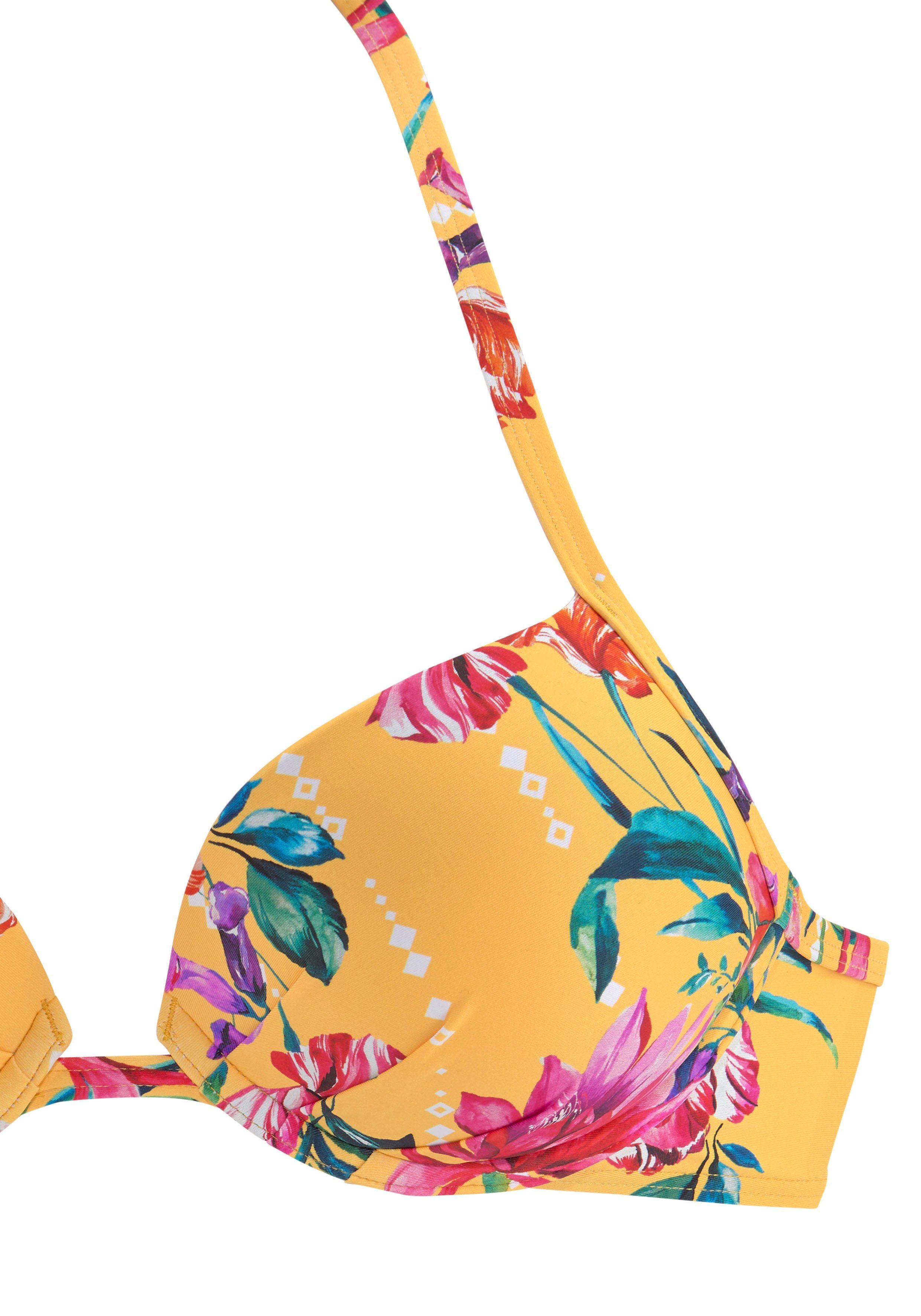 Sunseeker Push-Up-Bikini-Top Modern, mit Blumenprint