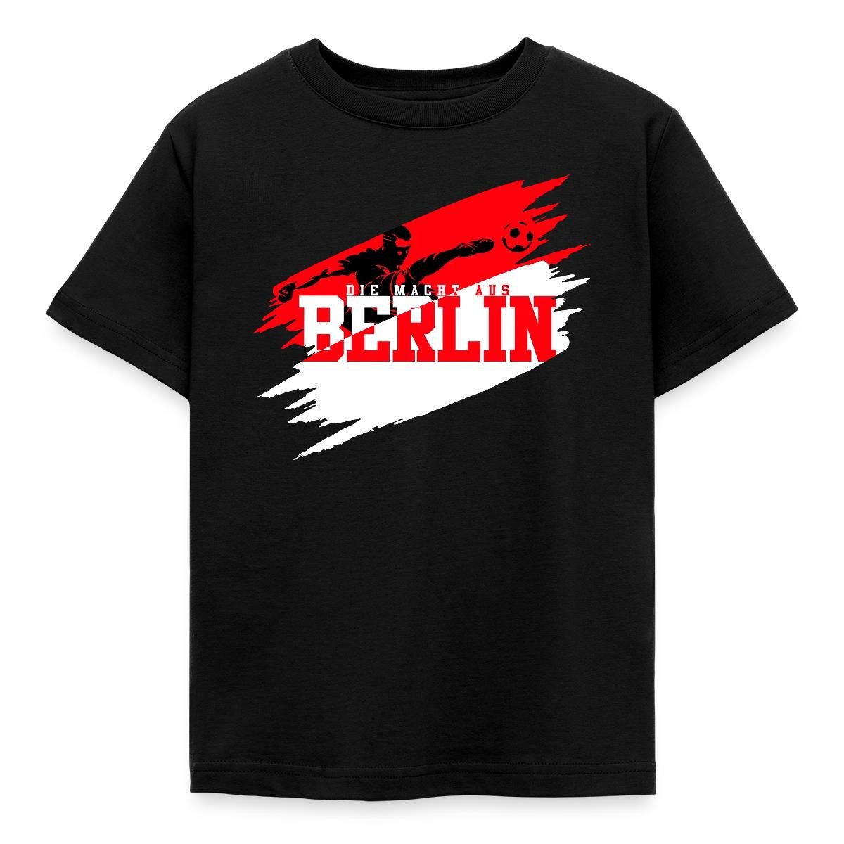 T-Shirt Die Macht Aus Berlin Rot-Weiß Fußball Fan Kinder T-Shirt