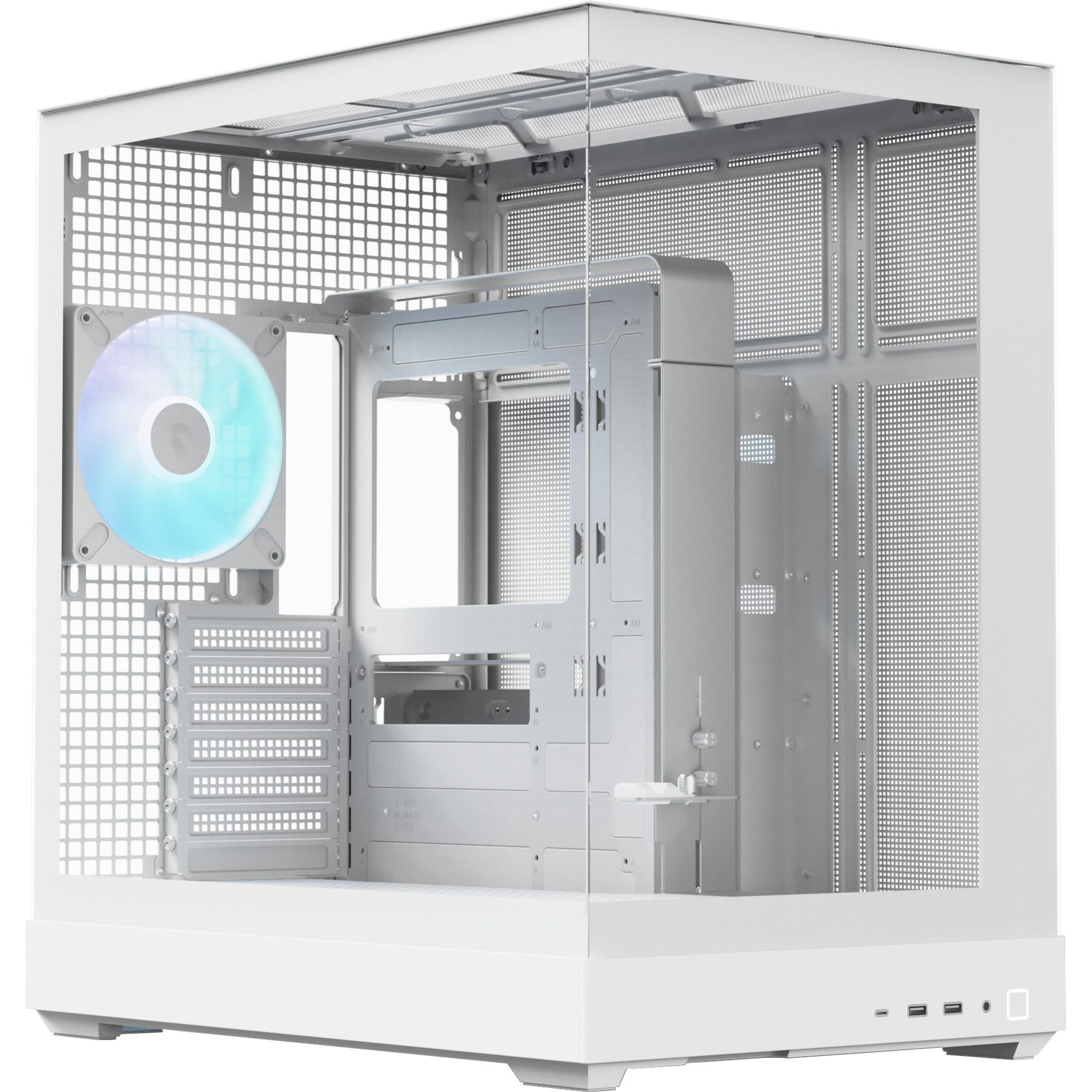 APNX PC-Gehäuse APNX V2-F-WT-v1, Tower-Gehäuse, (Tempered Glass x
