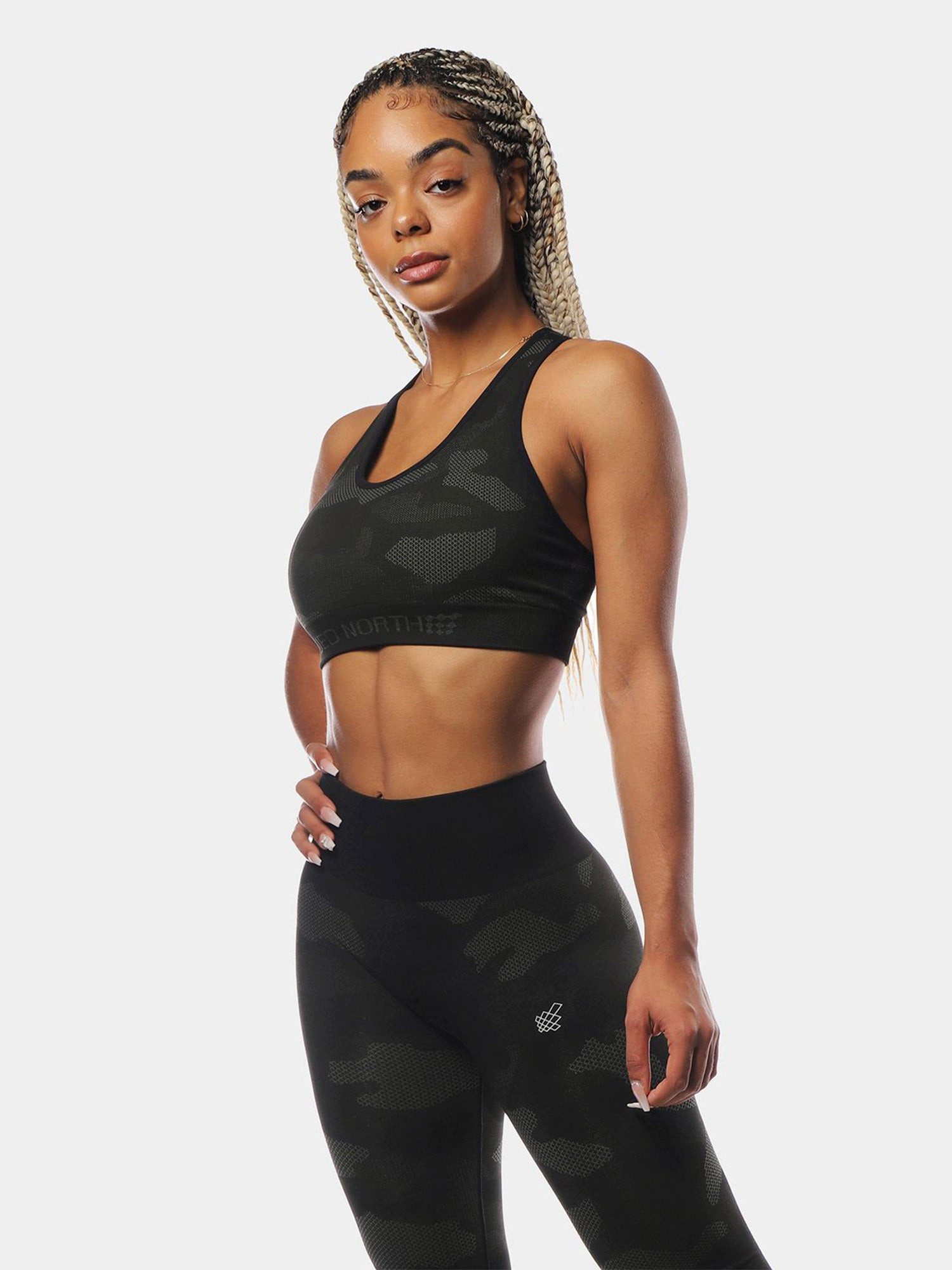 JED NORTH Sport-BH FLORA SPORTS BRA - CAMO BLACK