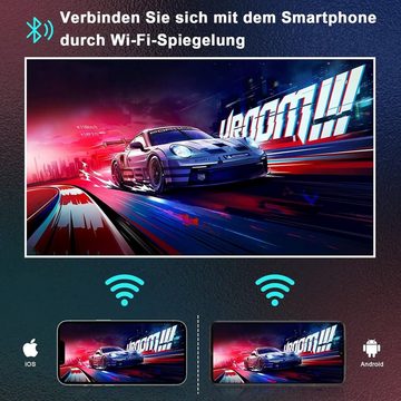 Ysametp Portabler Projektor (1920 x 1080 px, Mini-WiFi-Beamer Full HD 4K Bluetooth-Projektor Heimkino-Filmvideos)