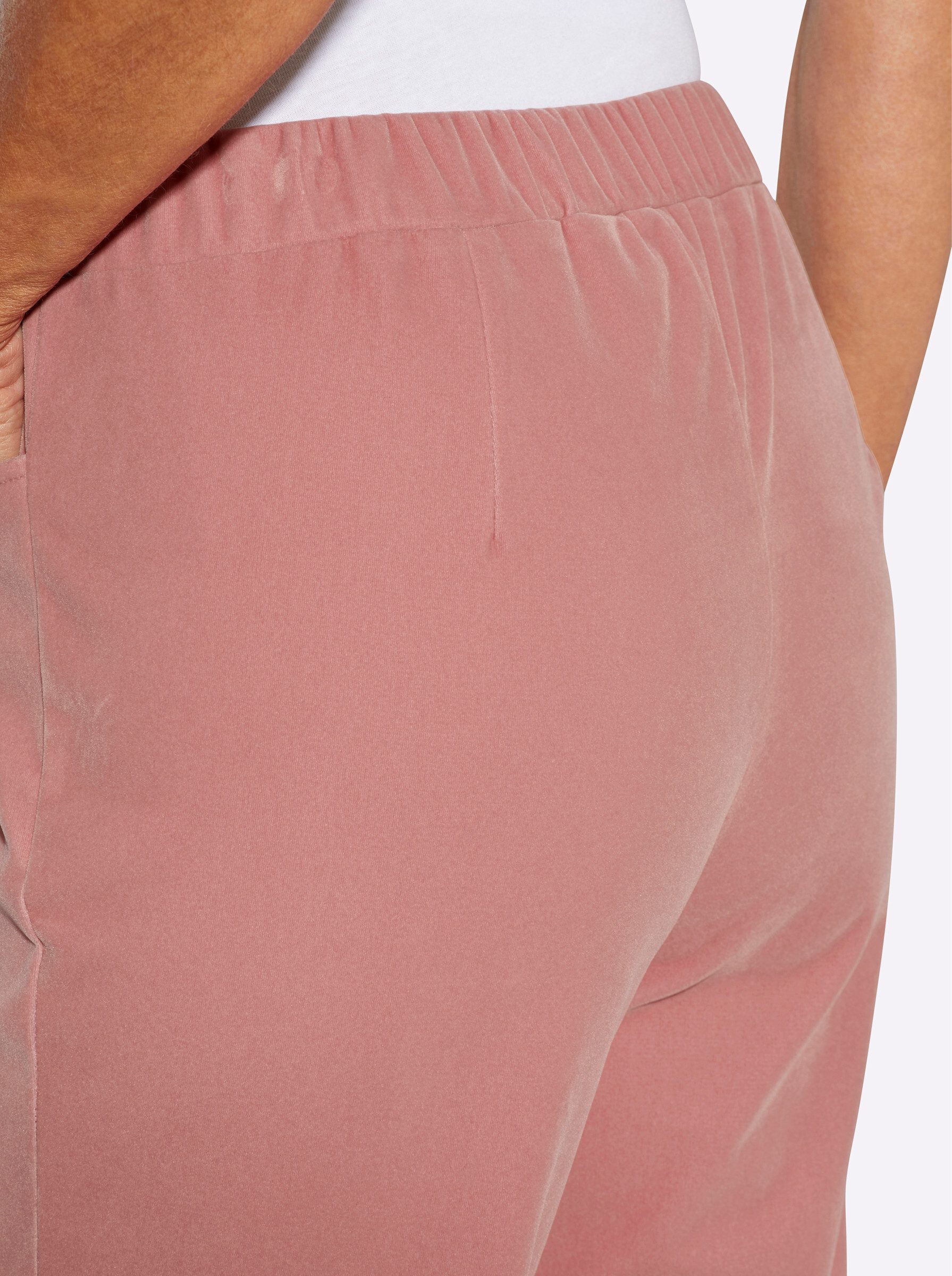Sieh an! Jerseyhose Samt-Hose komfortabel