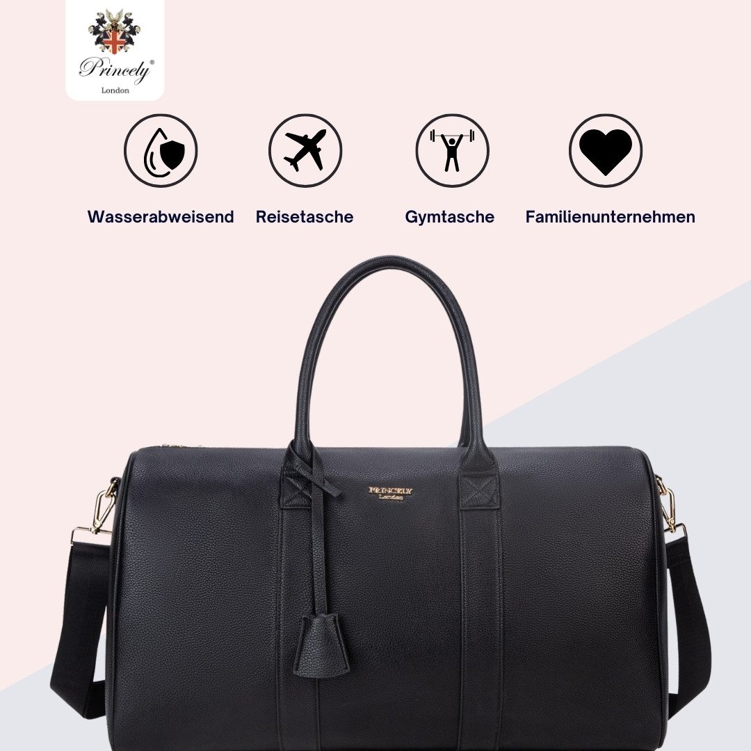 Princely London Weekender Los Angeles Schwarz – Stylischer und Geräumiger Reisebegleiter – Bild 2 von 5