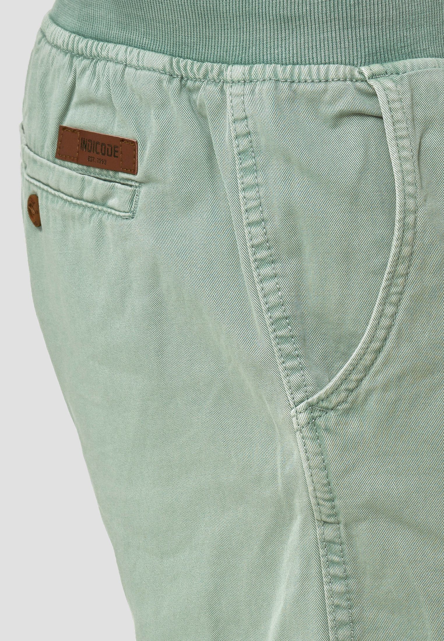 Indicode Chinoshorts Herren Carver Chino Shorts Herrenshorts mit elastischem Bund und Kordelzug