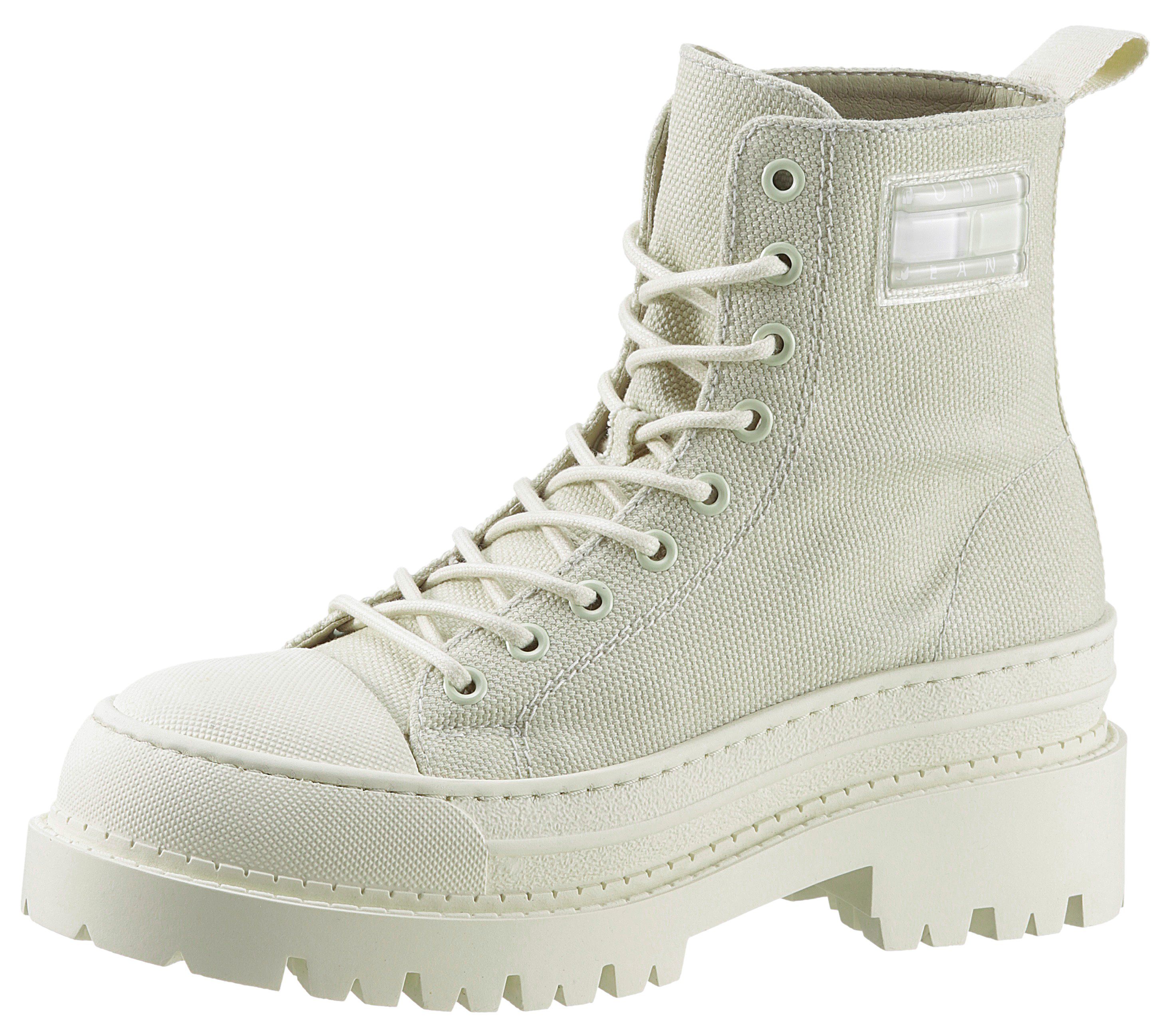 Tommy Jeans TJW FOXING CANVAS Anziehlasche praktischer BOOT natur Schnürboots mit