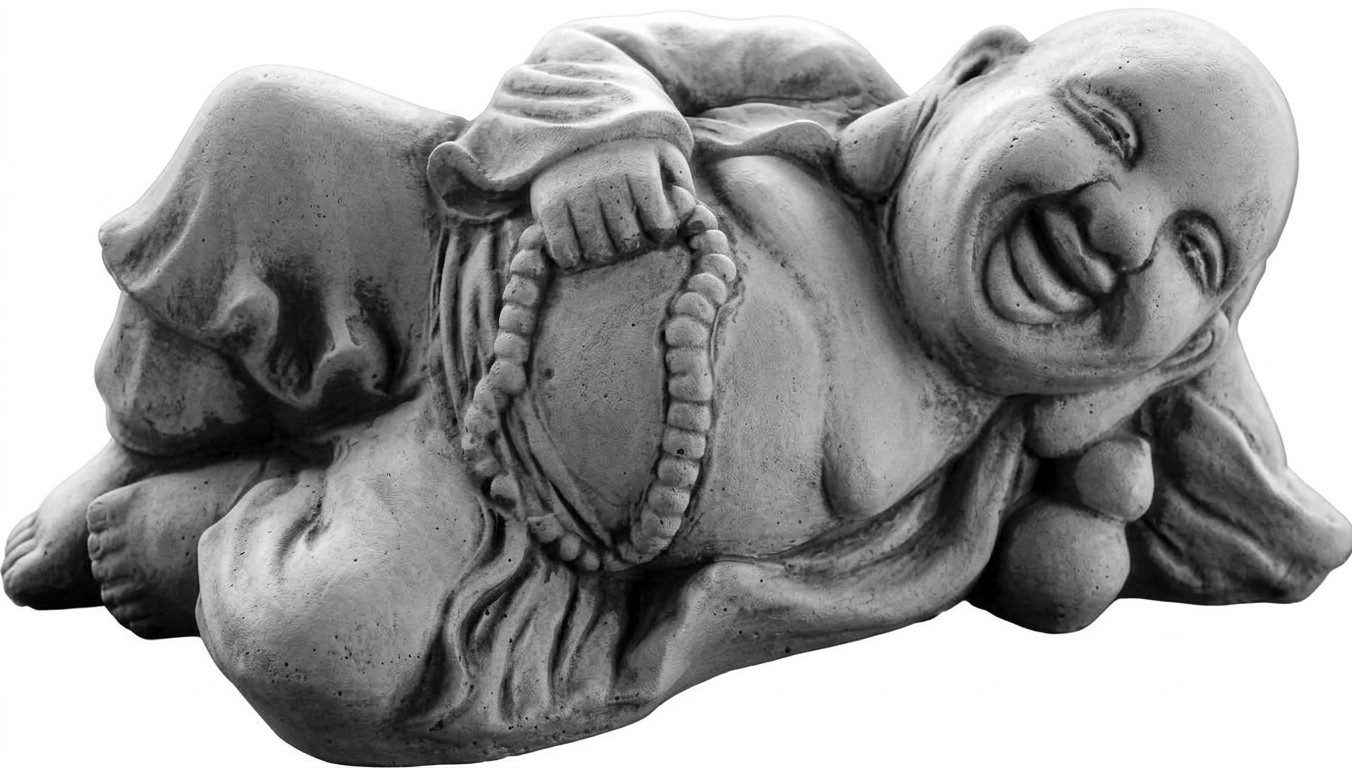 JVmoebel Buddhafigur Buddhafigur in Steinoptik für Garten und Wohnbereich (Buddhafigur), Made in Europa
