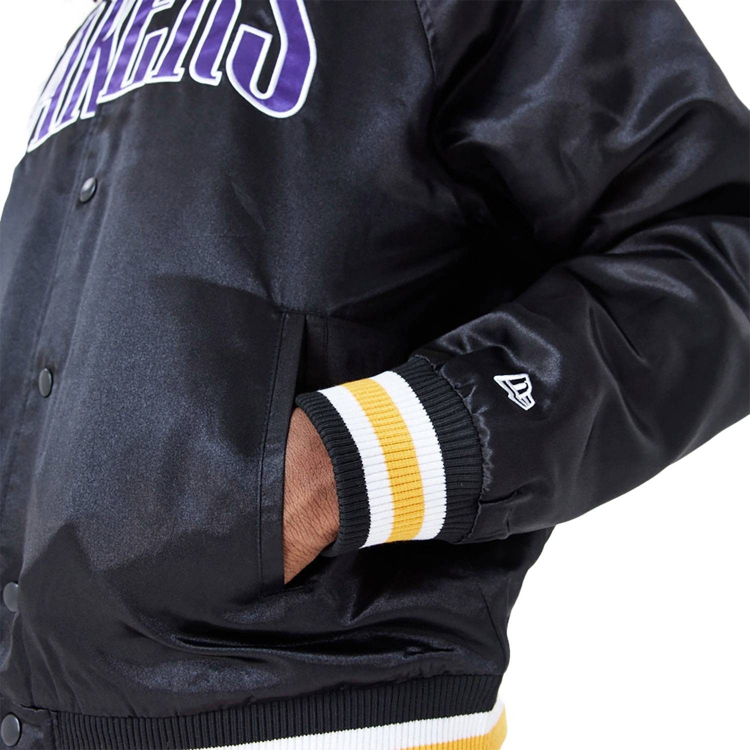 New Era Bomberjacke Jacke New Era NBA Applique Satin LA Lakers günstig online kaufen