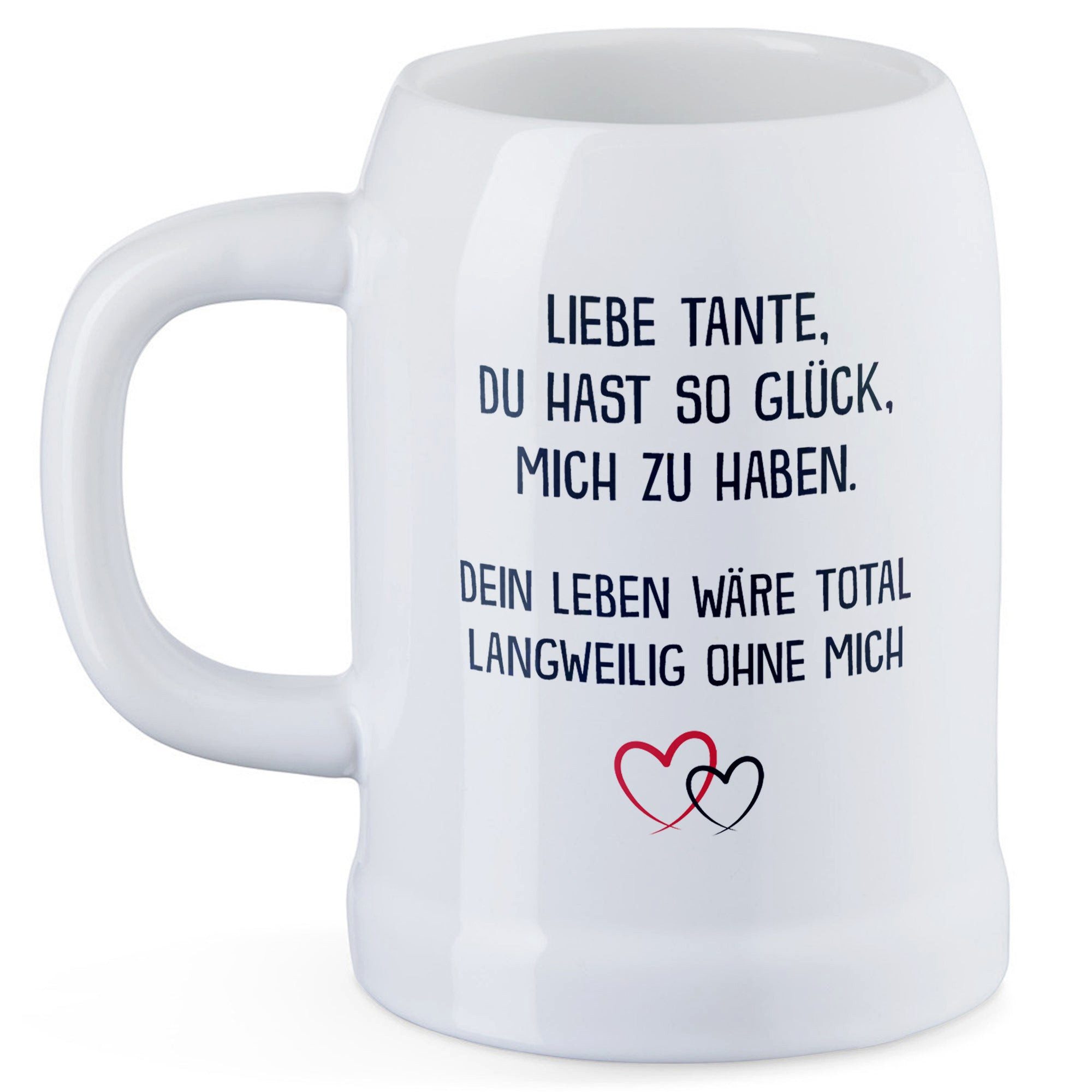 22Feels Bierkrug Beste Tante Geschenk Bday Weihnachten Frauen von Nichte Neffe, Keramik, IN DEUTSCHLAND BEDRUCKT, Spülmaschinenfest