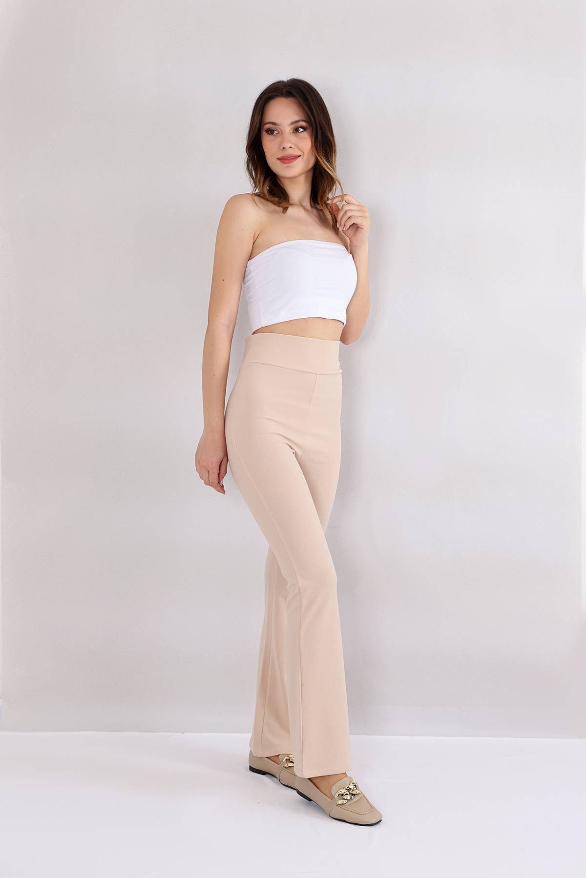 fashionshowcase Schlaghose Damen Scuba Hose High günstig online kaufen