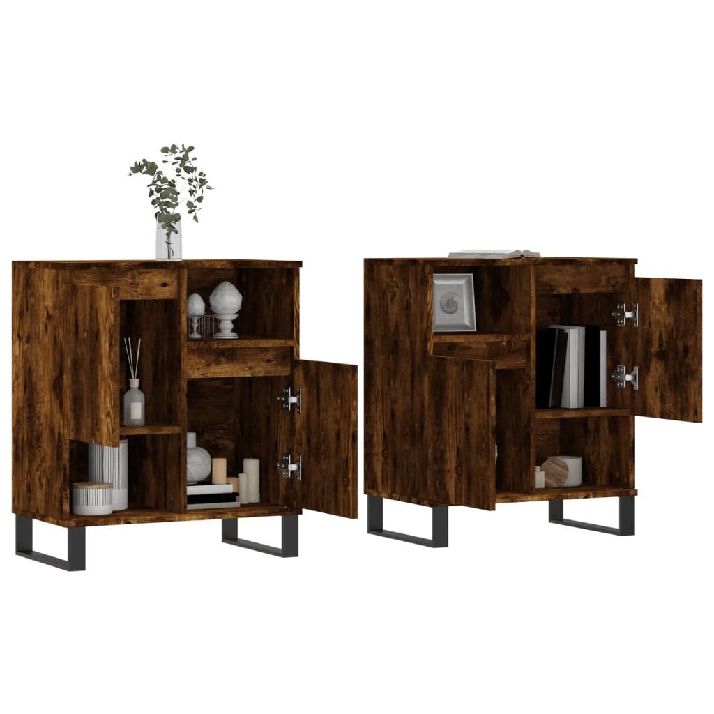 vidaXL Sideboard Sideboards 2 Stk. Räuchereiche günstig online kaufen