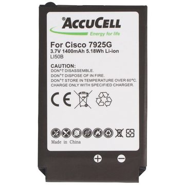 AccuCell Nachbau Akku passend für den Cisco 7925G Akku 7725, 74-5469-01, U8ZBA Akku 1500 mAh (3,7 V)