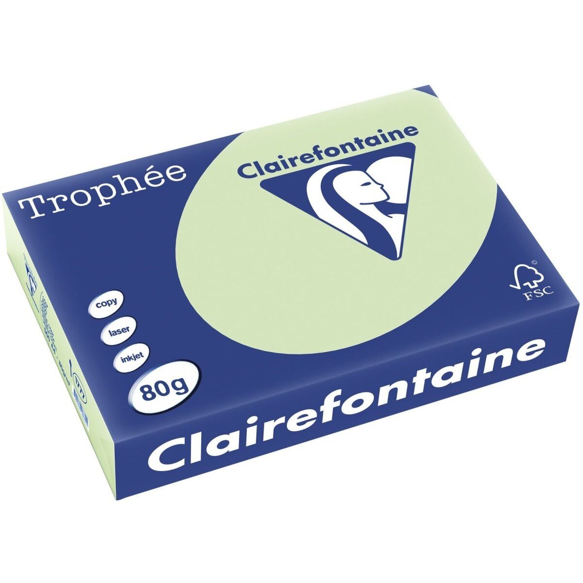CLAIREFONTAINE Kopierpapier Kopierpapier Trophee A4 80g/qm VE=500 Blatt grün