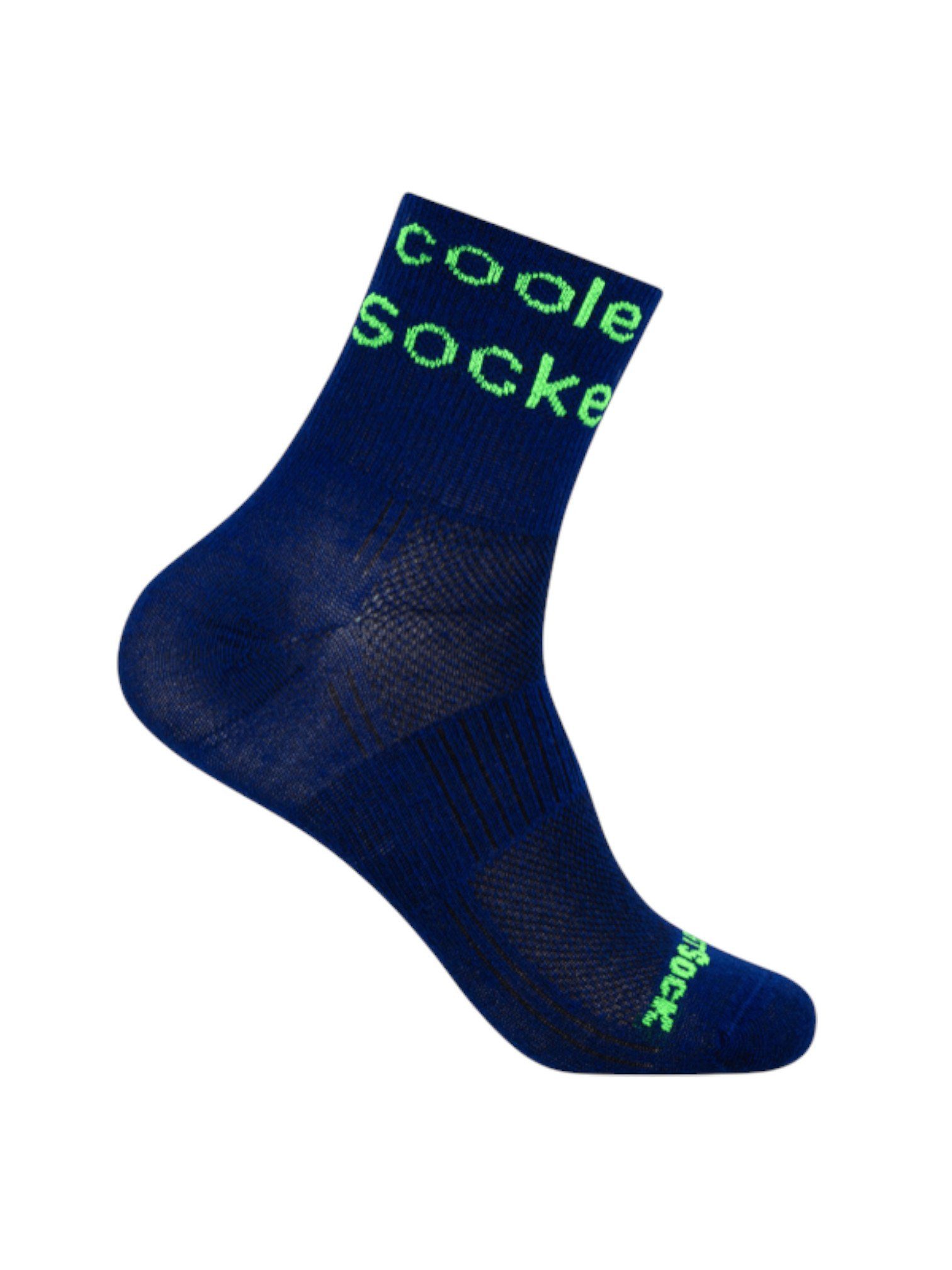 Wrightsock Sportsocken Quarter Plus Coolmesh II Motivsocken (atmungsaktiv, bequem) navyblau