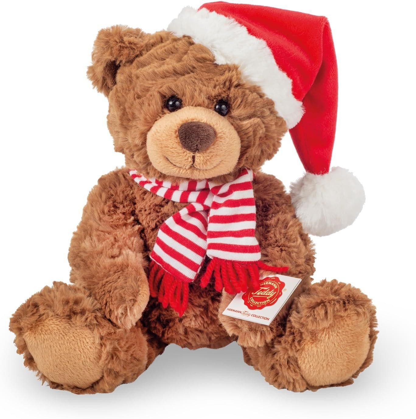 Teddy Hermann® Kuscheltier WeihnachtsTeddy mit Mütze, 30 cm