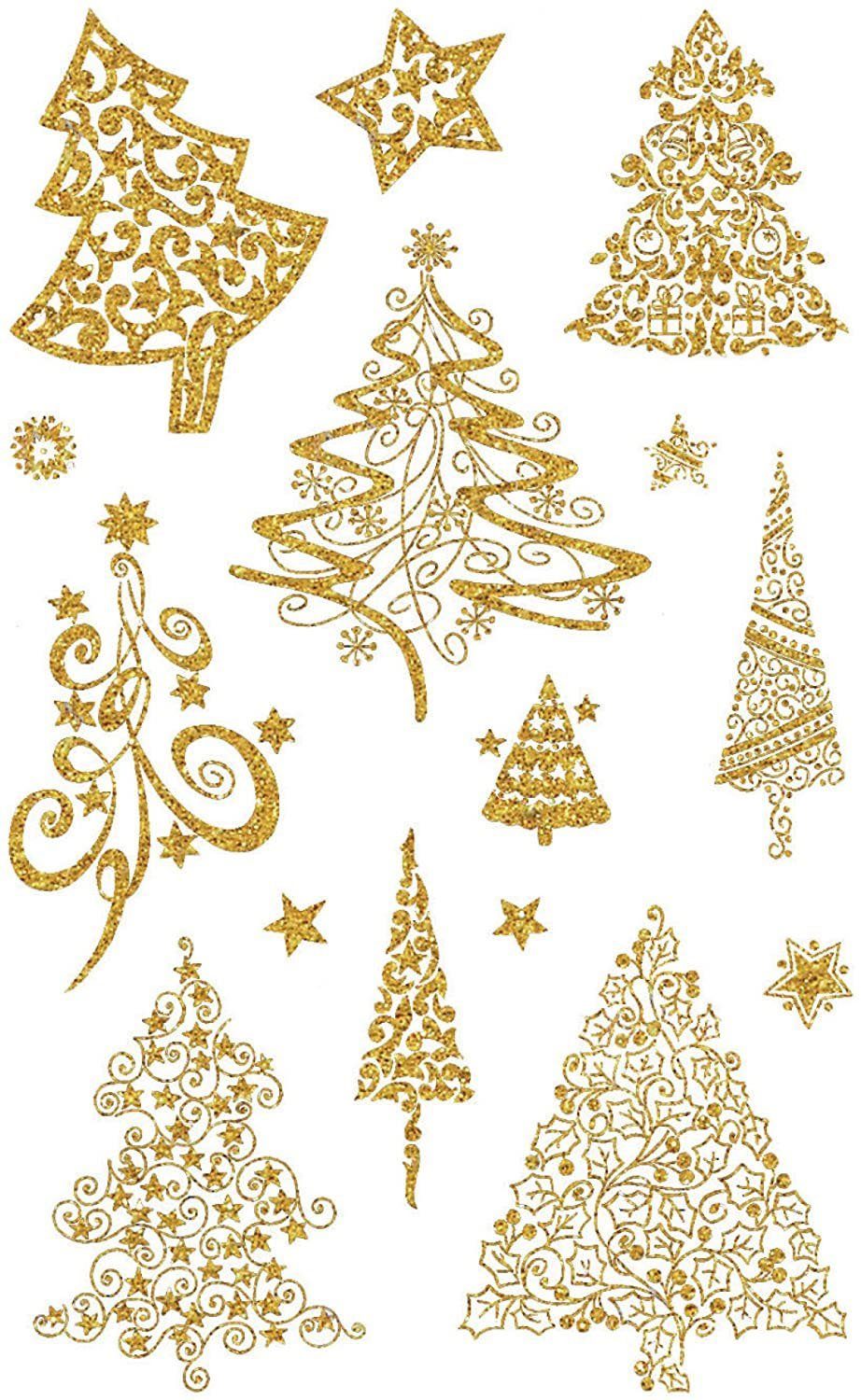 Avery Zweckform Aufkleber AVERY Zweckform ZDesign Weihnachts-Sticker "Bäme" 52273