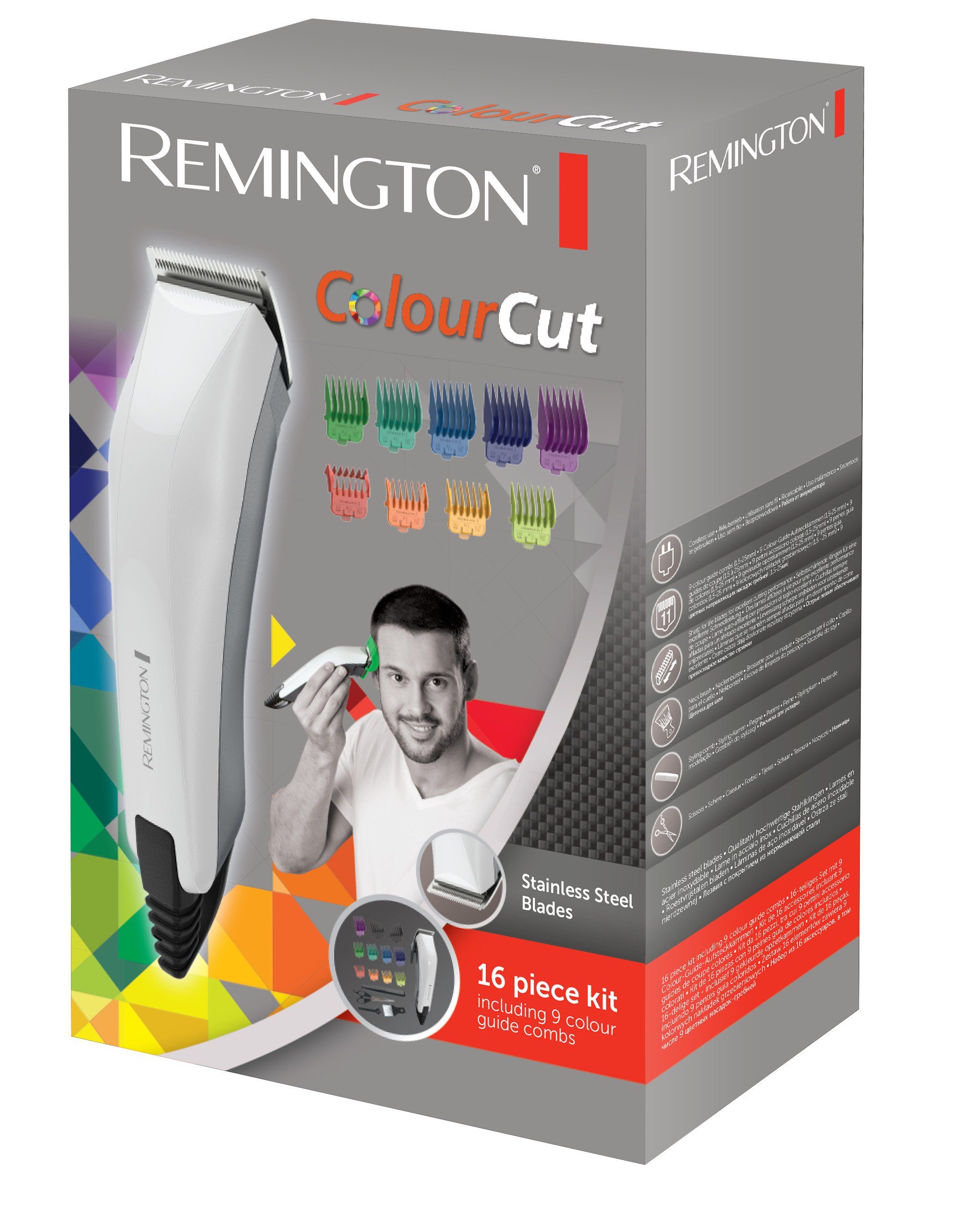 Remington Haarschneider HC5035 Aufsteckkämme Haarschneidemaschine ColourCut 9
