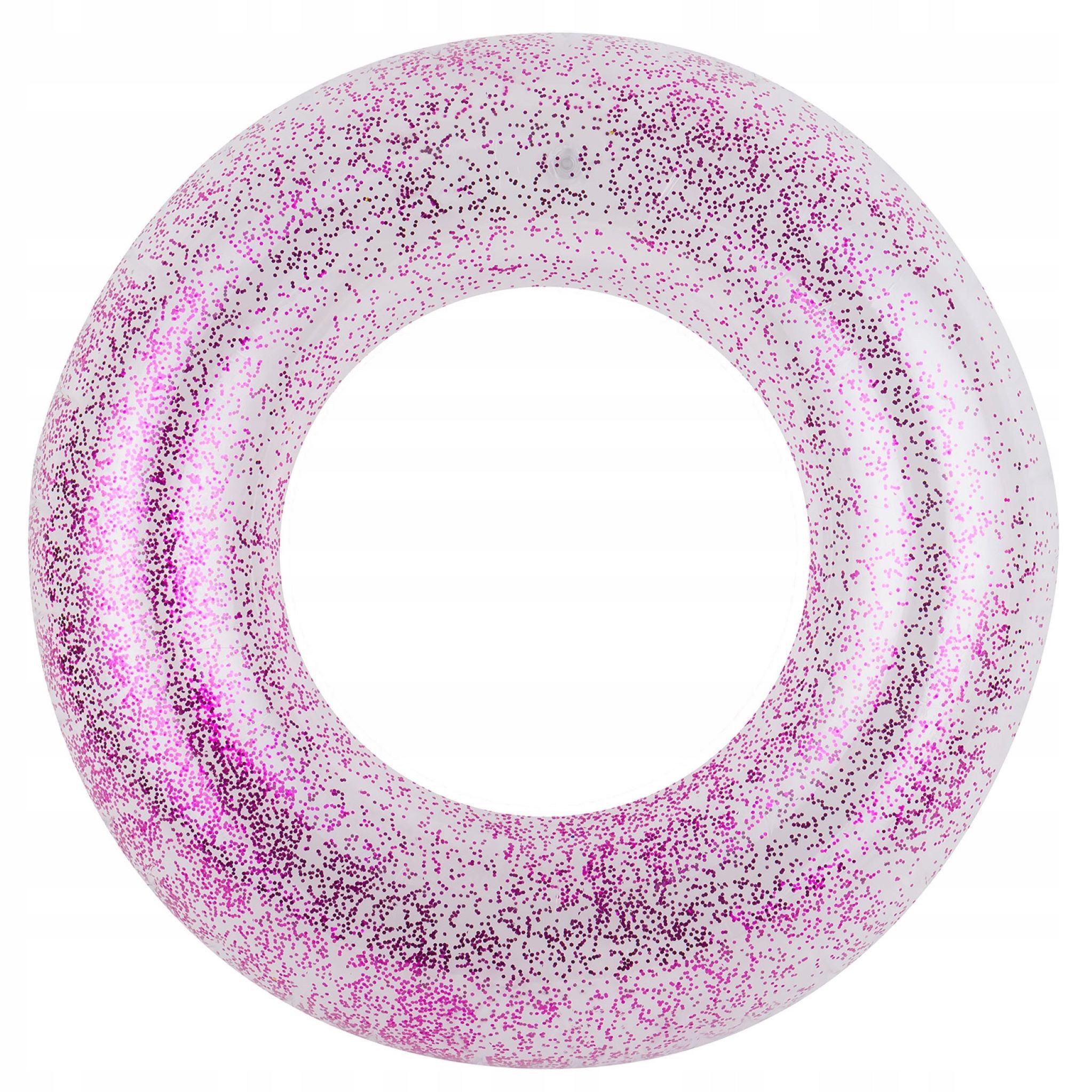 Festivalartikel Badeanzug Aufblasbarer Schwimmring Glitzer 75cm - Rosa Holo PVC für Kinder