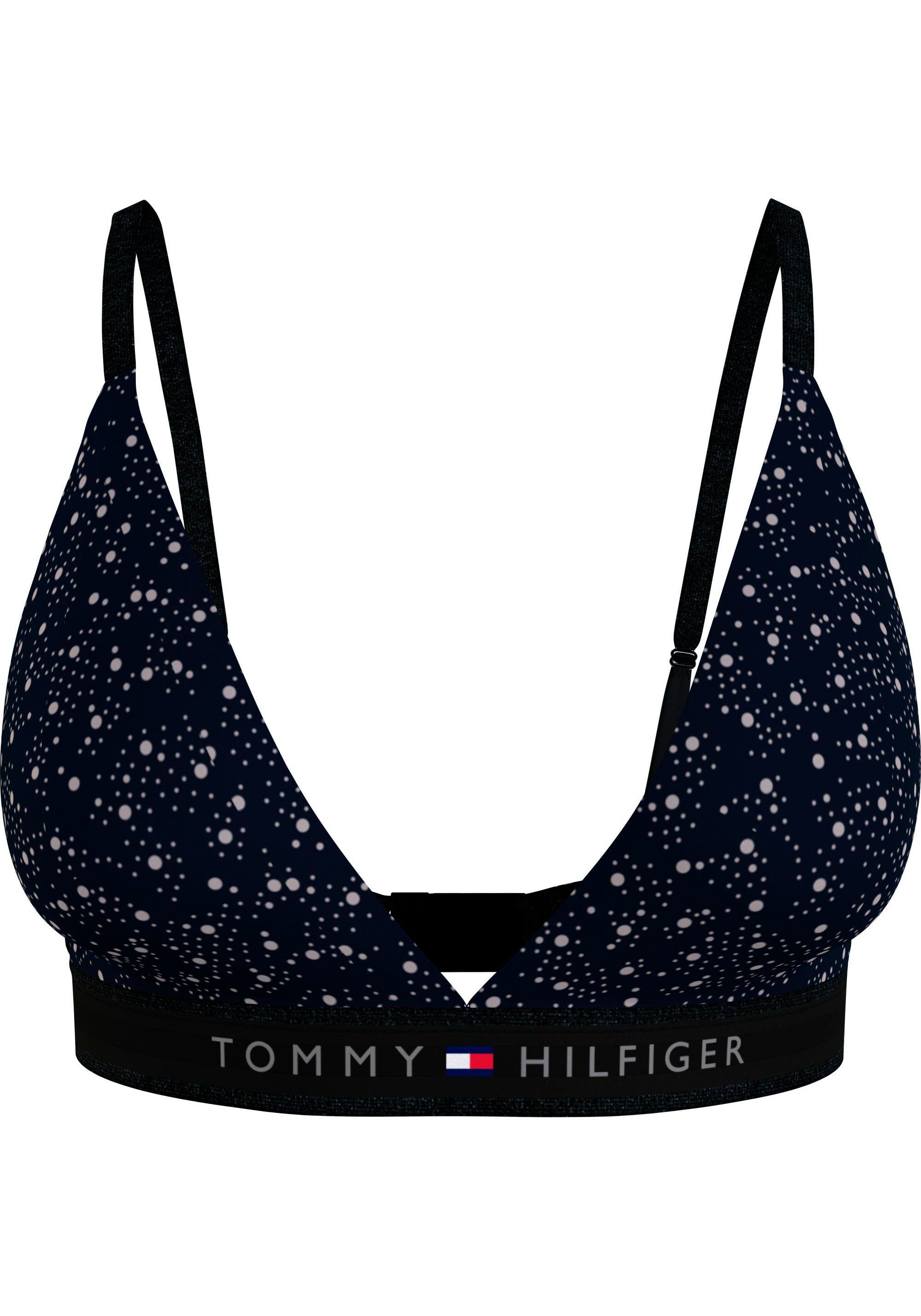 PRINT Tommy Underwear Logobund Hilfiger Triangel-BH mit Labelflag modischem und TRIANGLE UNLINED
